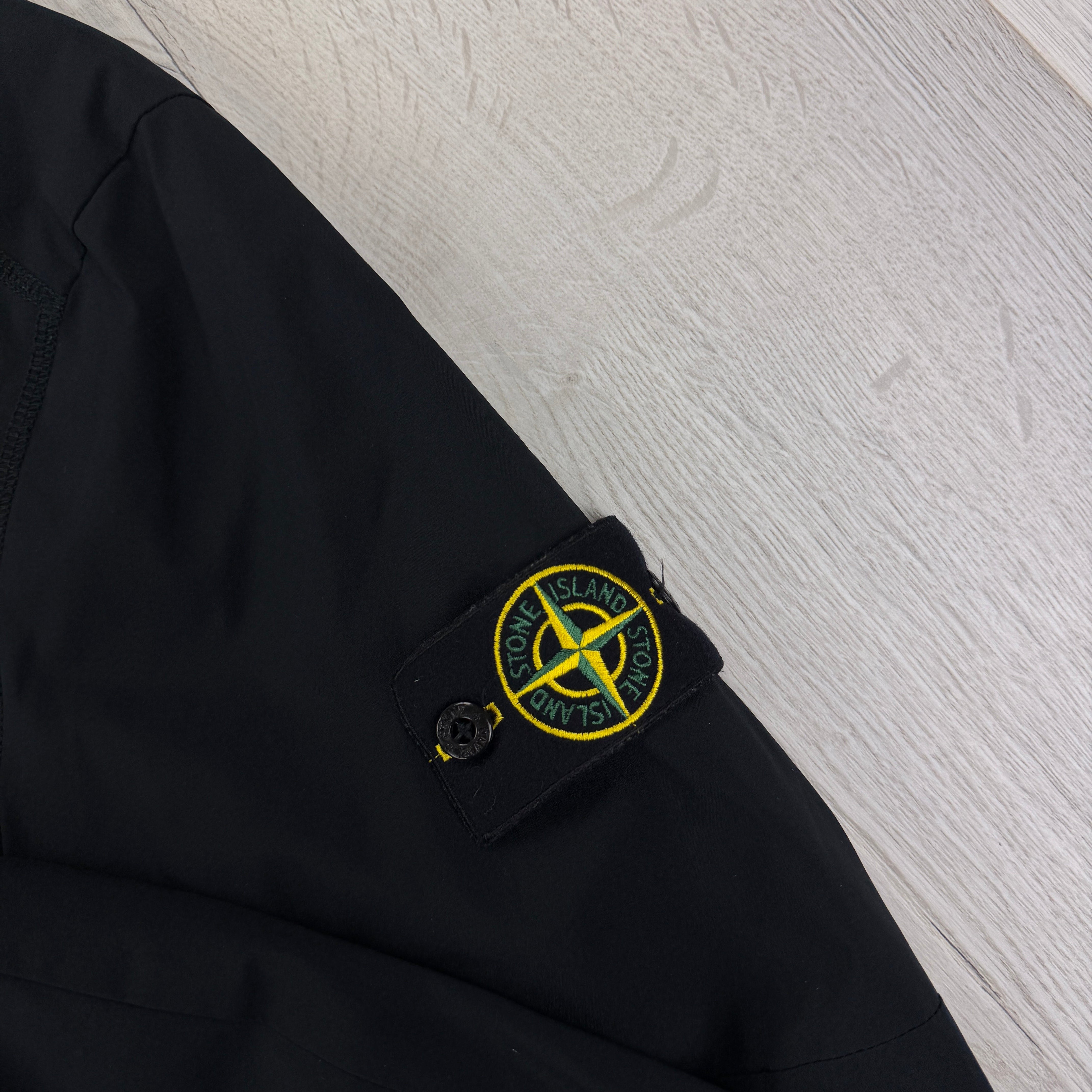 Stone Island Men's Black Soft Shell Bomber Jacket - Large