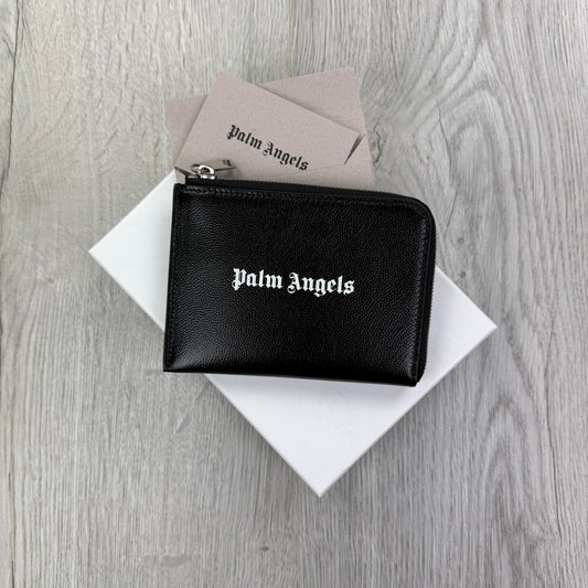 Palm Angels Black Zip-up Wallet / Purse