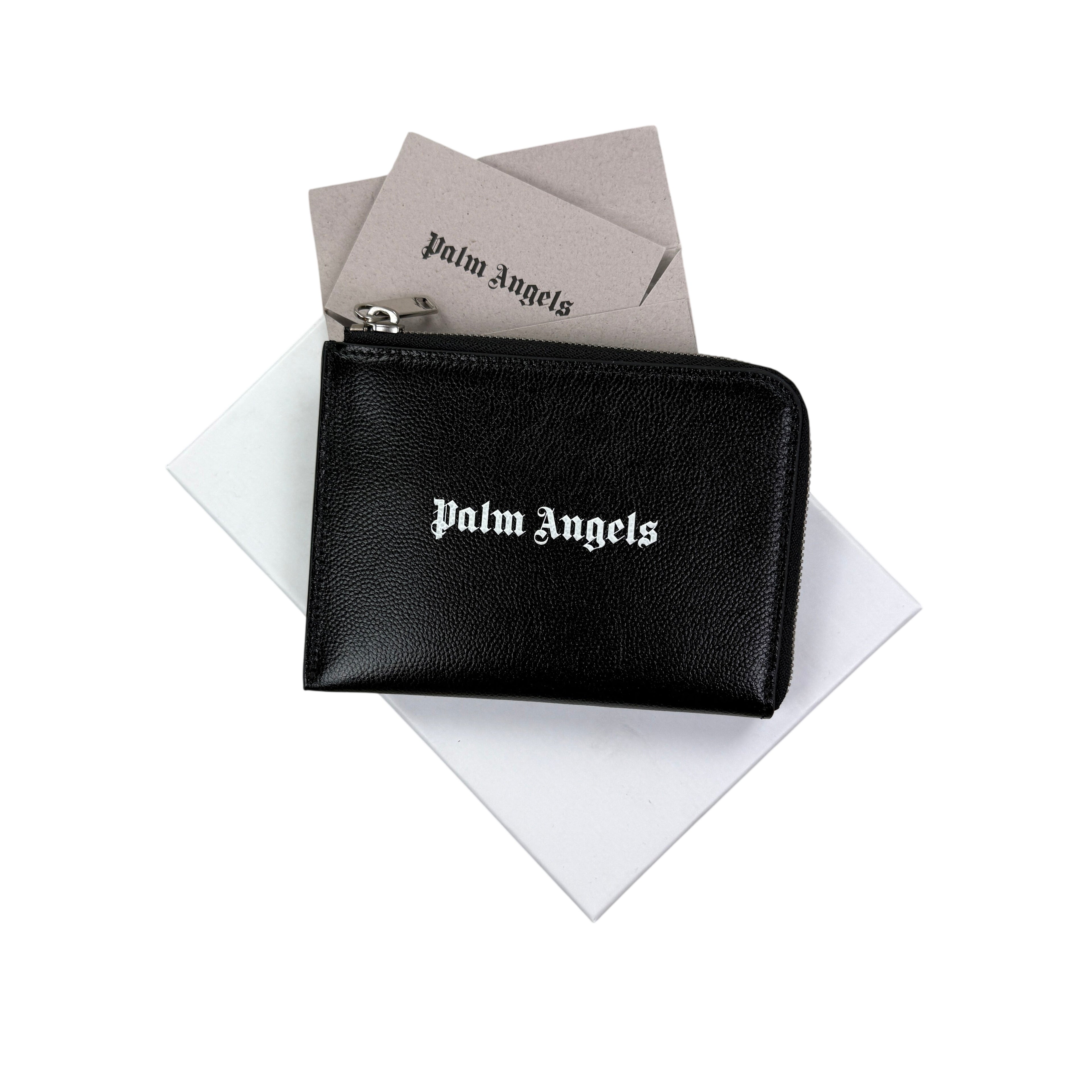 Palm Angels Black Zip-up Wallet / Purse