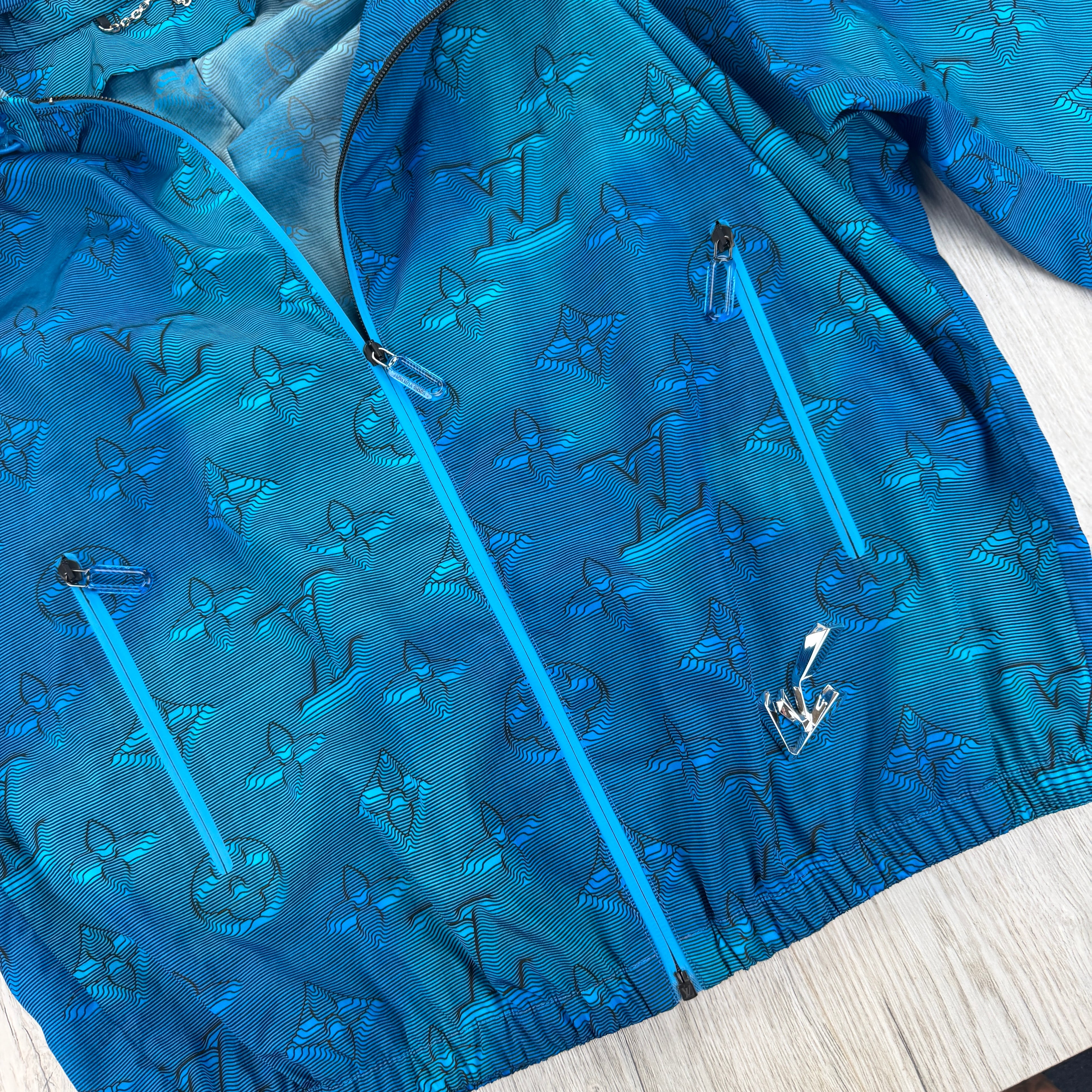 Louis Vuitton Men’s Blue 2054 Monogram Zip-up Windbreaker - 48 (Medium)