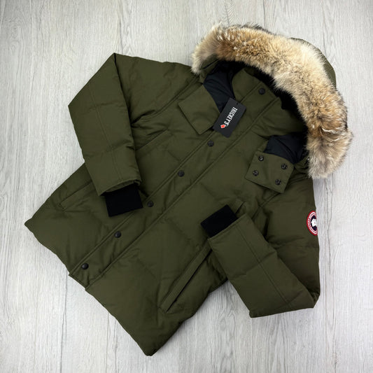 Canada Goose Men’s Khaki Green Wyndham Parker Jacket - Small Fusion