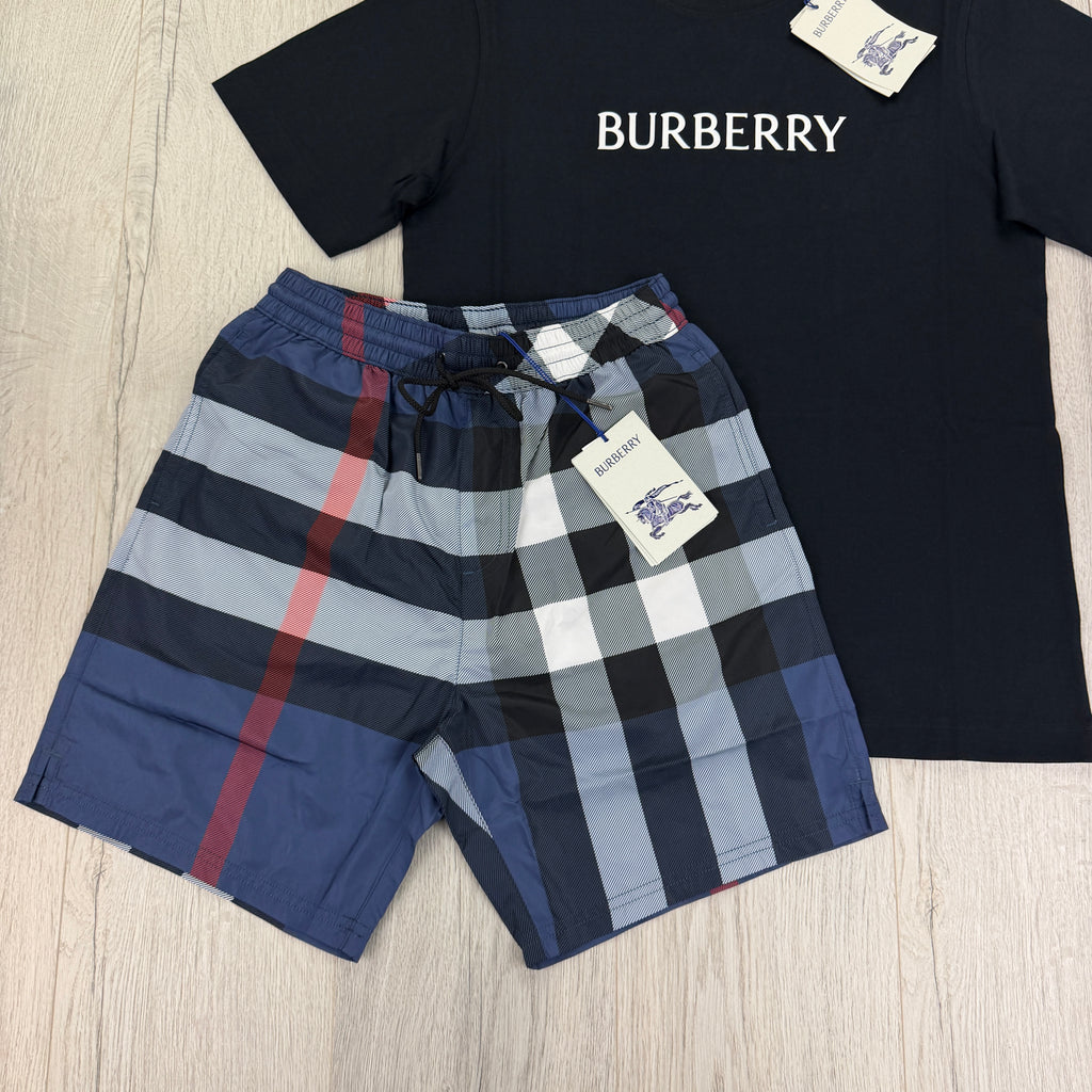 Burberry Men’s T-shirt & Navy Swim Short Set