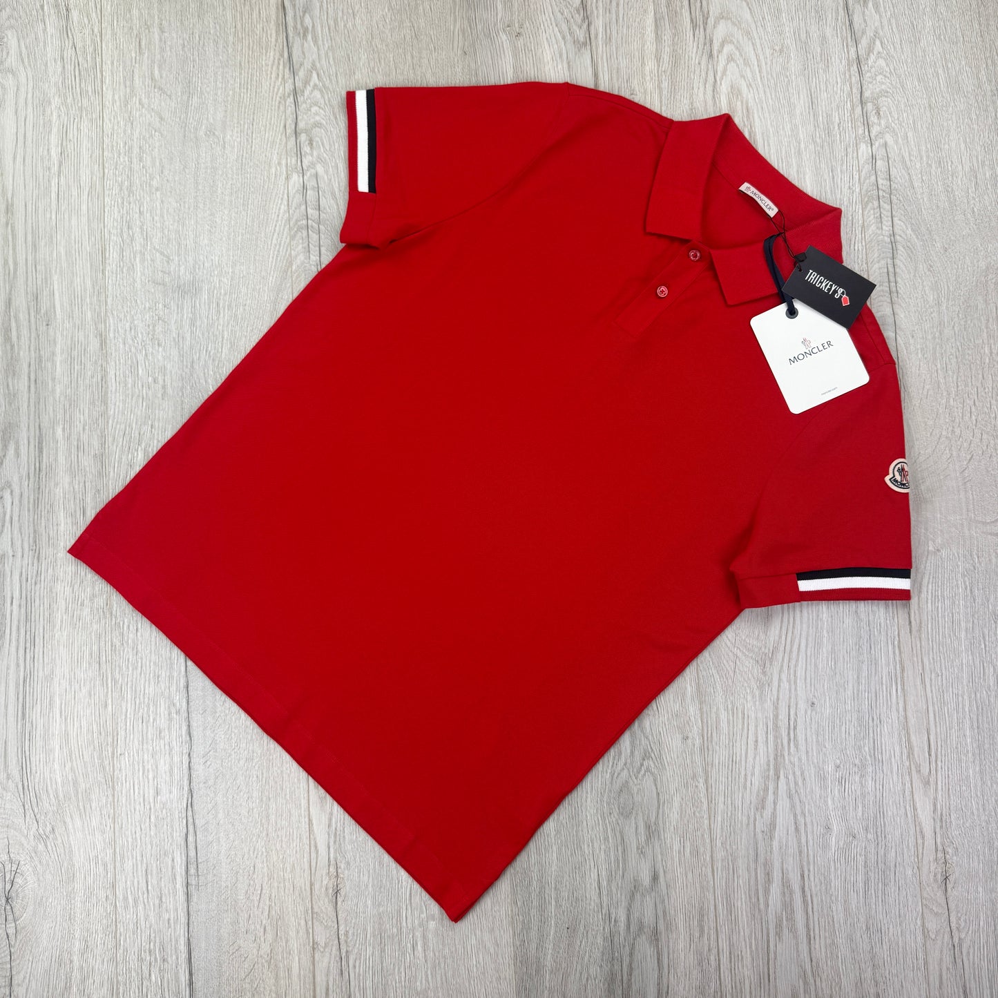 Moncler Men’s Red Polo - Large Slim