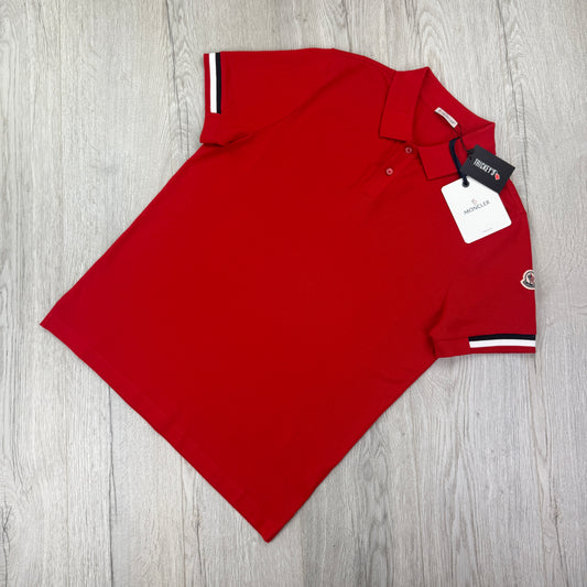 Moncler Men’s Red Polo - Large Slim