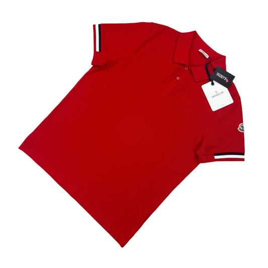 Moncler Men’s Red Polo - Large Slim