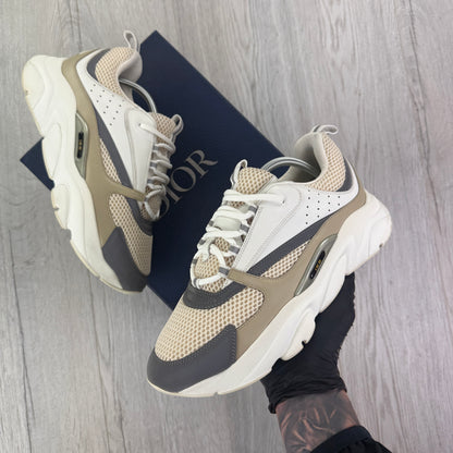 Dior B22 Men’s Cream Beige White Trainers - 44 (Fit Uk 9/9.5)