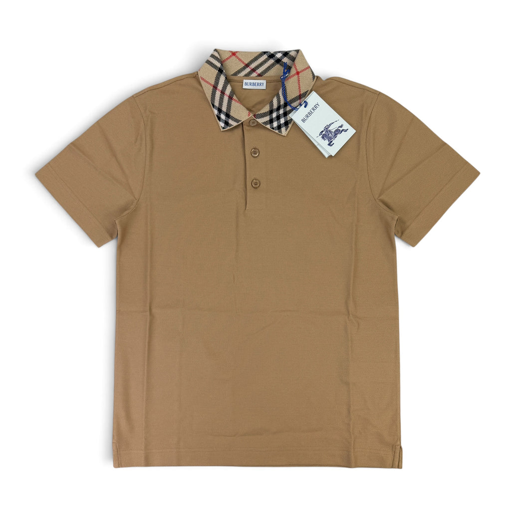 Burberry Men’s Beige Cody Check Polo Shirt