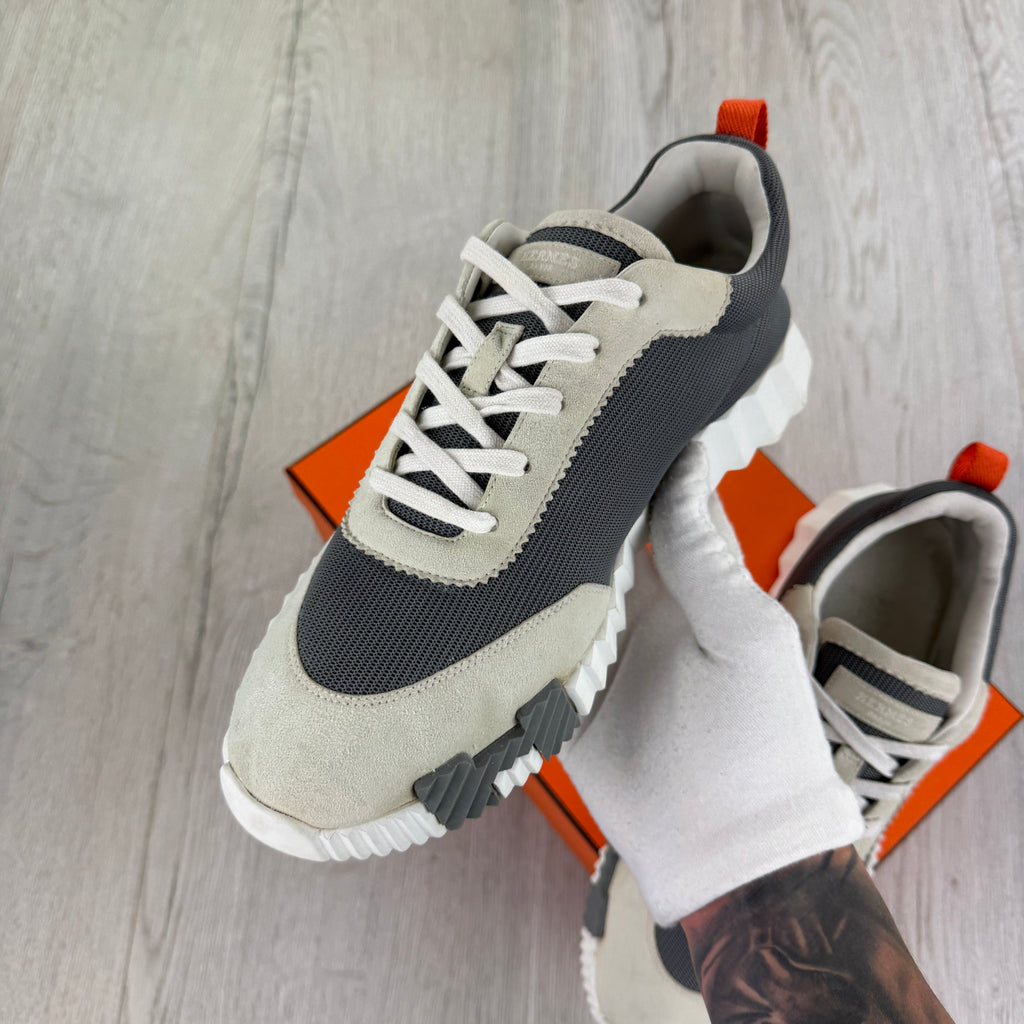 Hermes Men’s Beige Bouncing Sneakers - 43 (Uk 9)