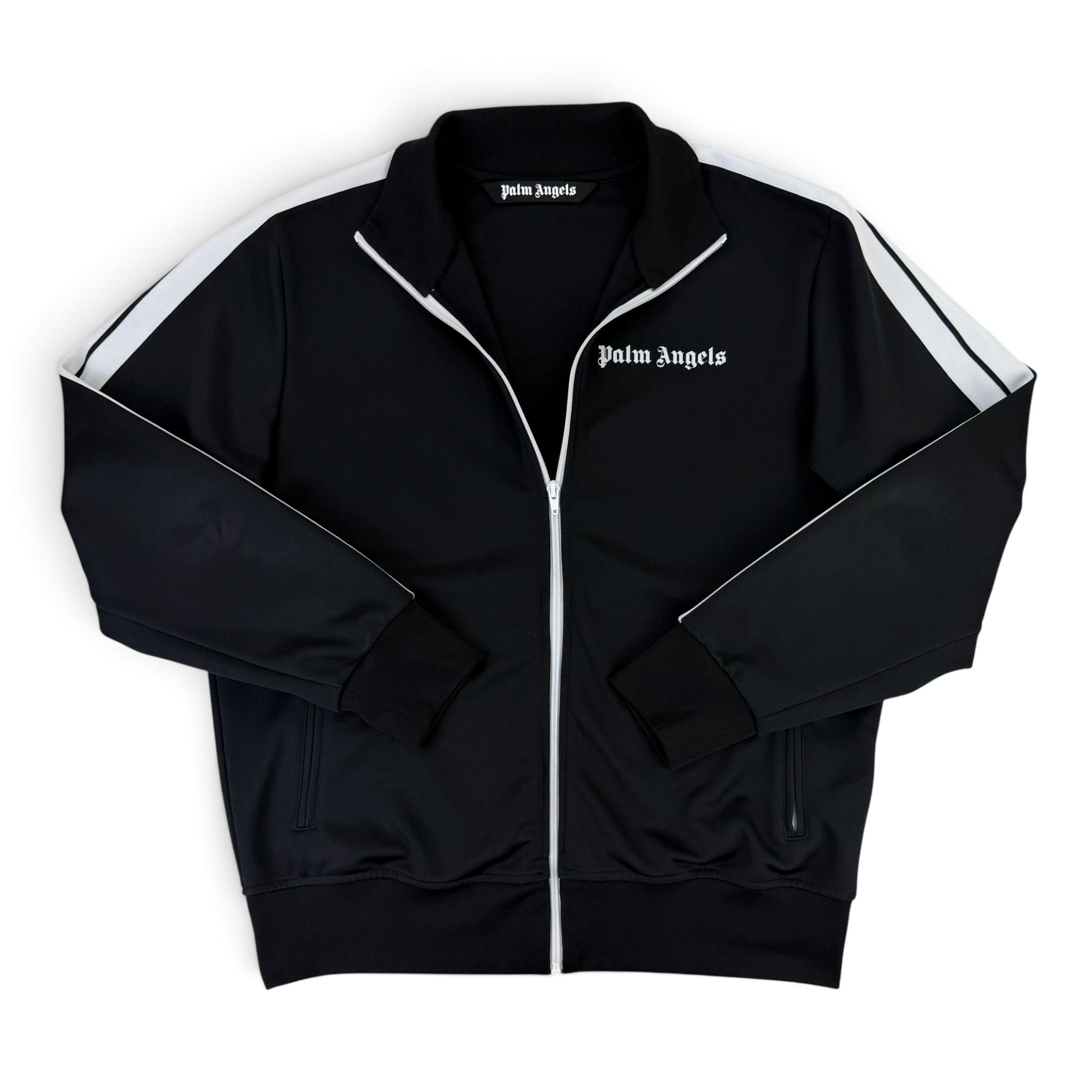 Palm Angels Men’s Zip-up Black Track Jacket - XL Slim