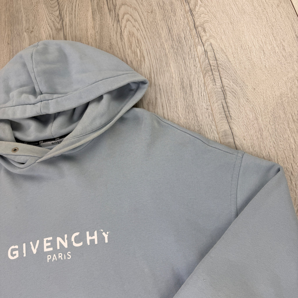 Givenchy Men’s Blue Pullover Hoodie - Medium (Fit Large)