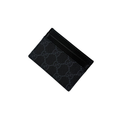 Gucci GG Interlocking Black Canvas Card Holder