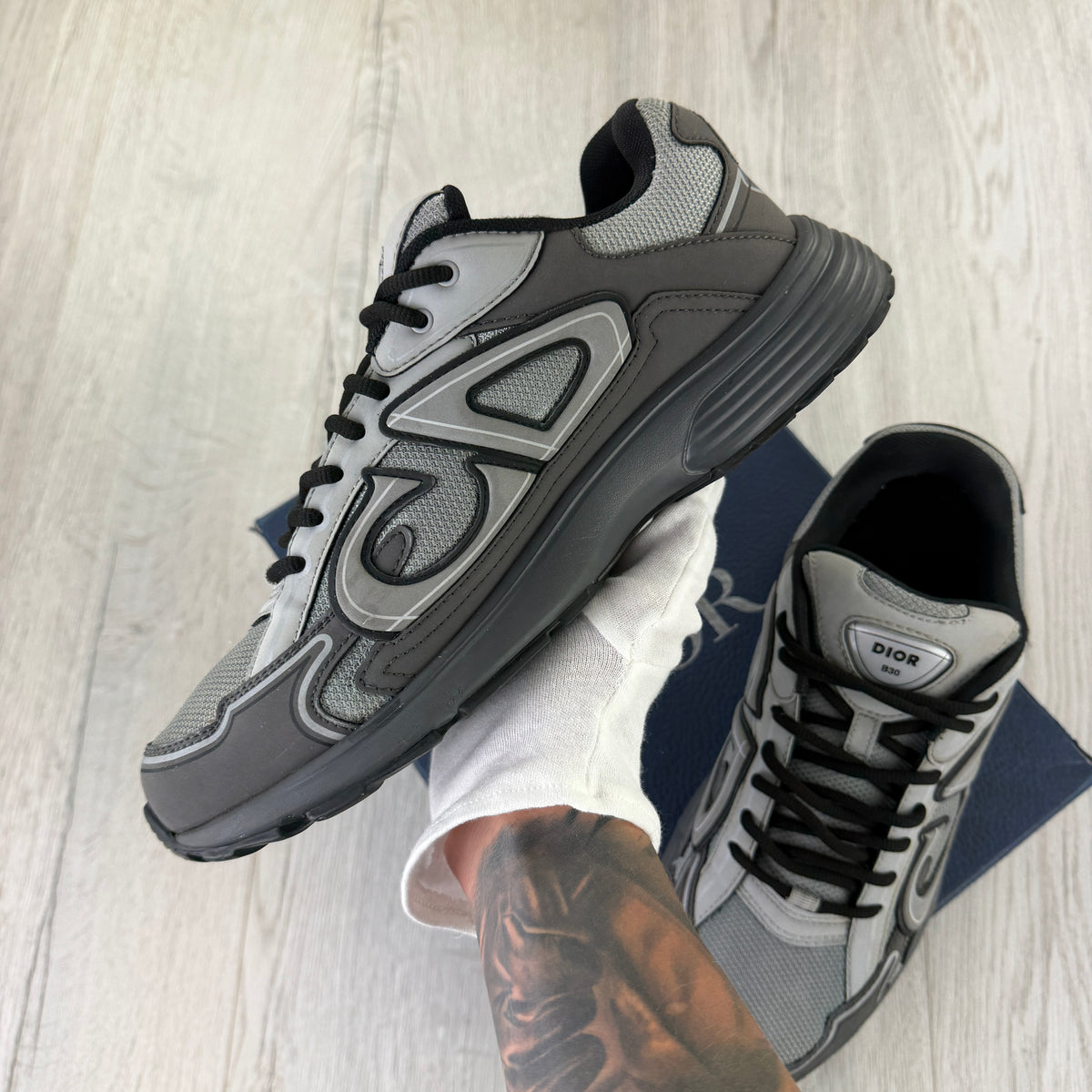 Dior B30 Men’s Dark Grey Anthracite Runners - 43 (Uk 9)