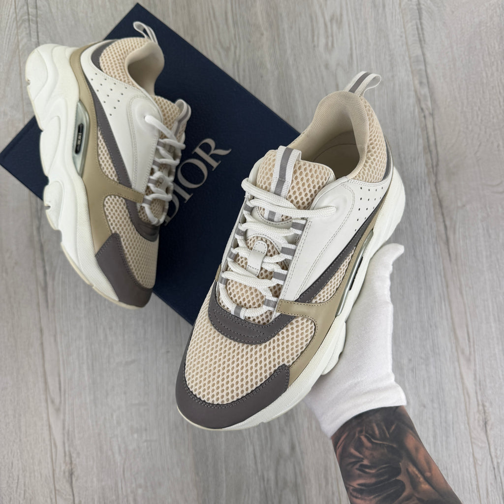 Dior B22 Men’s Cream Beige White Trainers - 42 (Fit Uk 7.5)