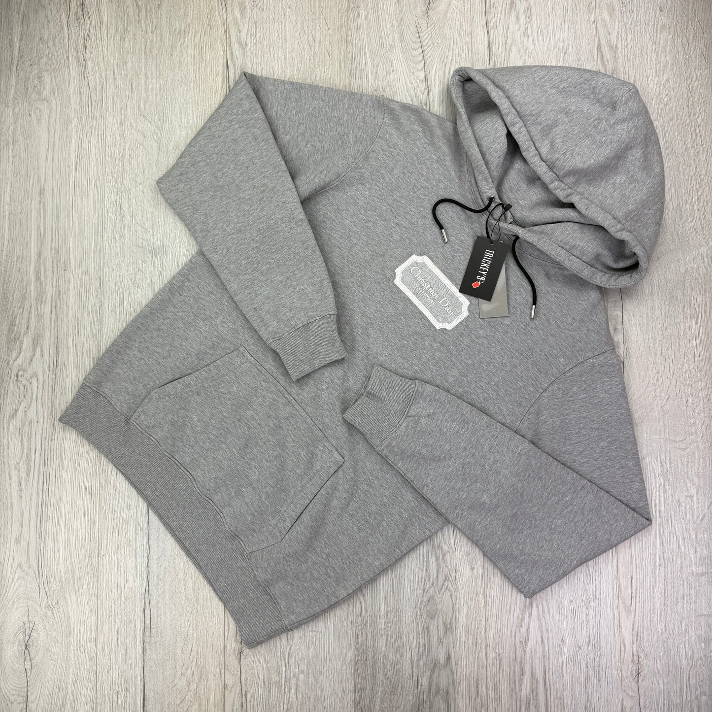 Dior Couture Men’s Grey Pullover Cotton Hoodie - Small