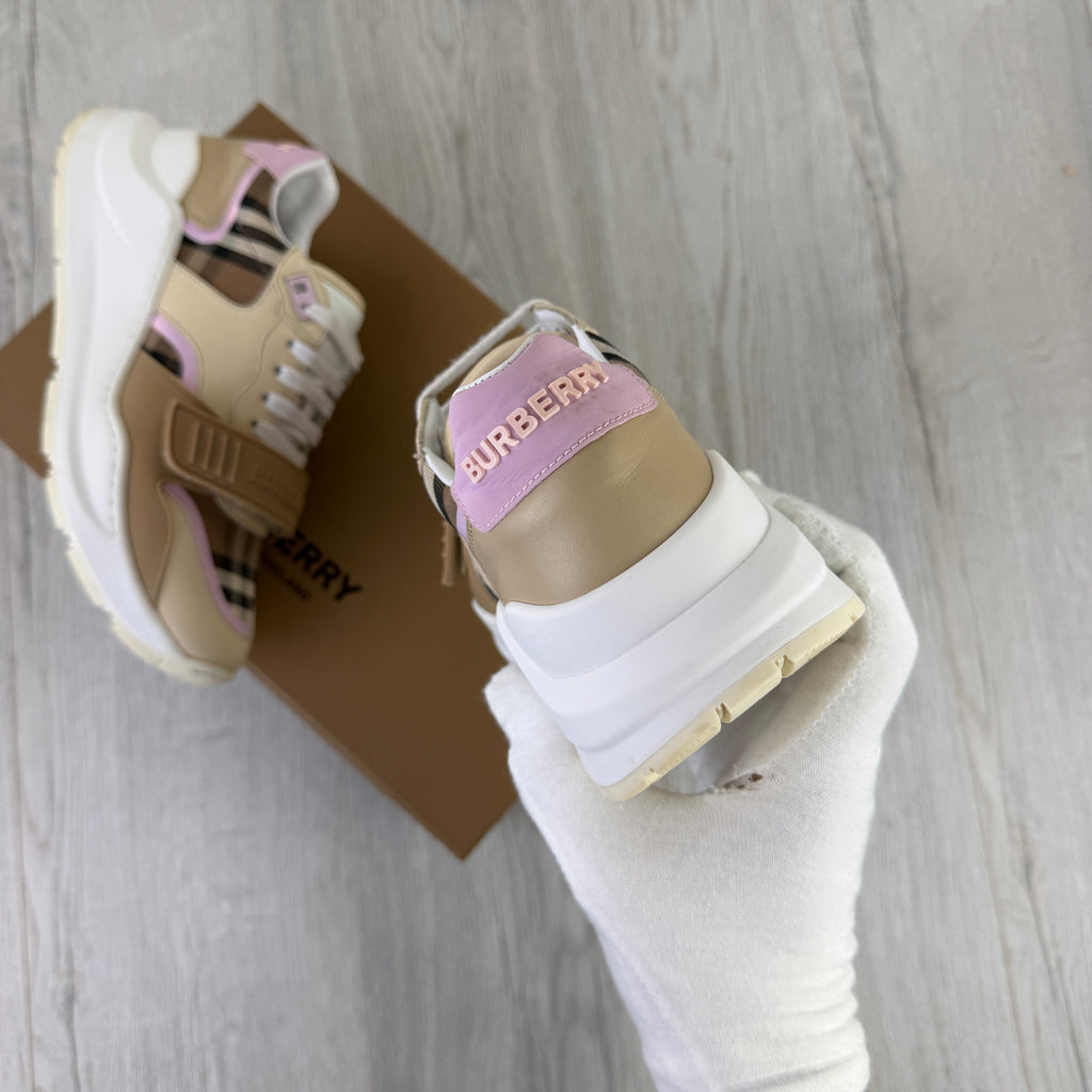 Burberry Women’s Ramsey Check Trainers - Uk 5.5
