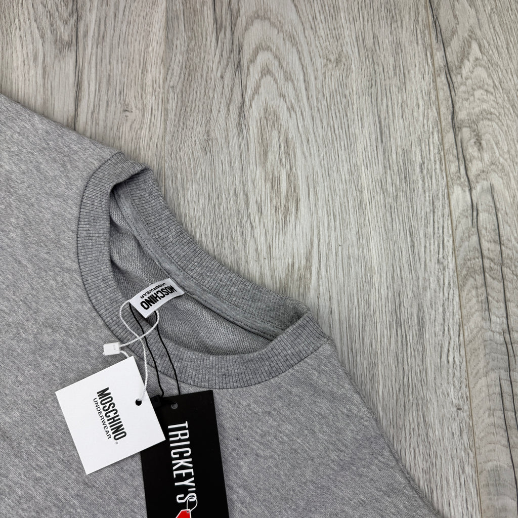Moschino men’s grey crewneck jumper