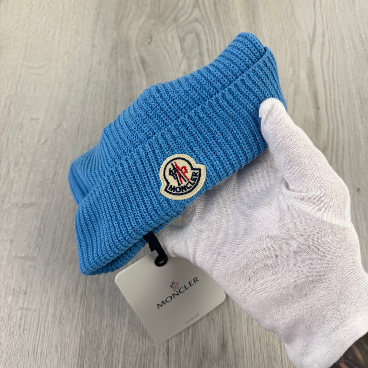 Moncler Men’s Blue Wool Beanie