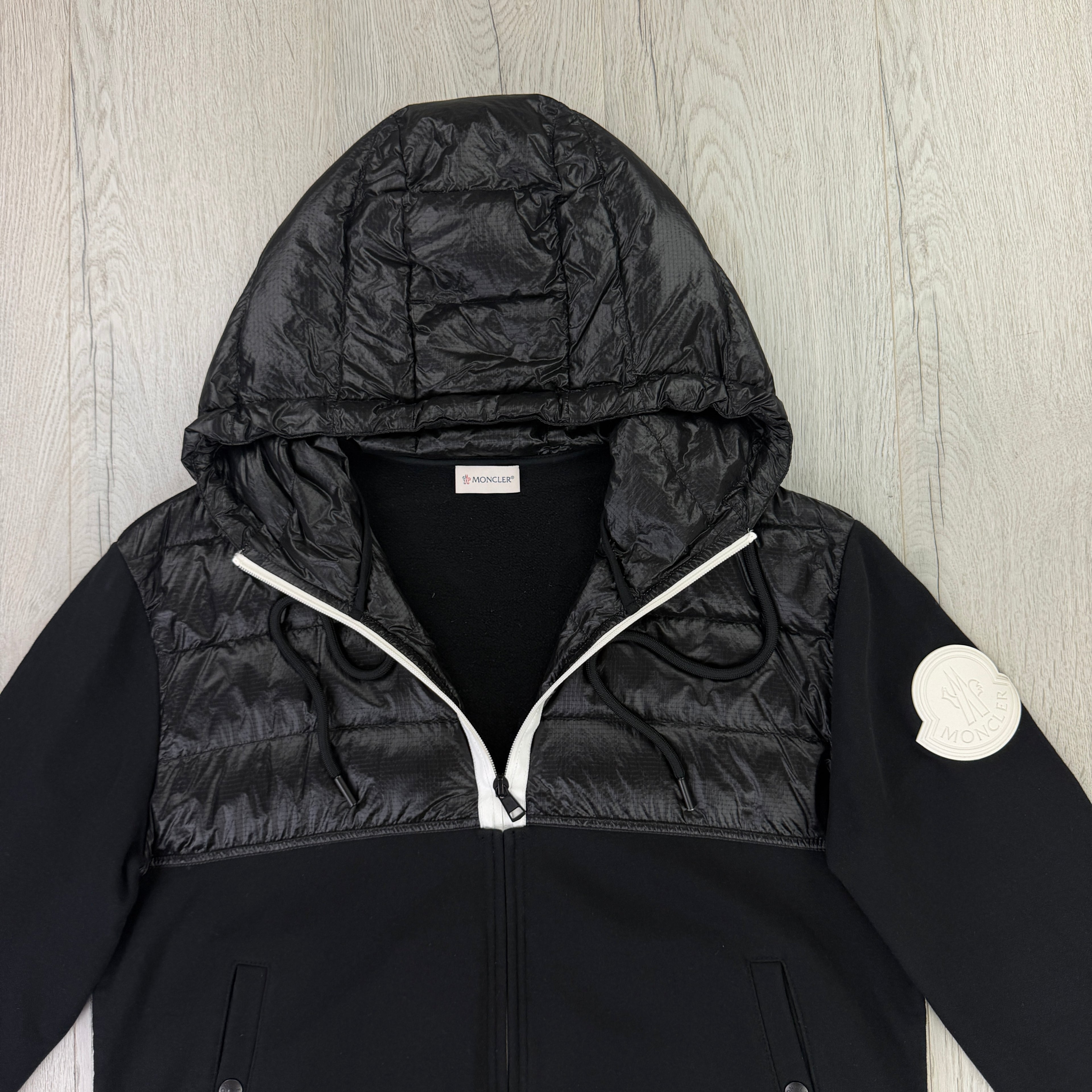 Moncler Men’s Black Hoodie / Maglia Cardigan - XL Slim