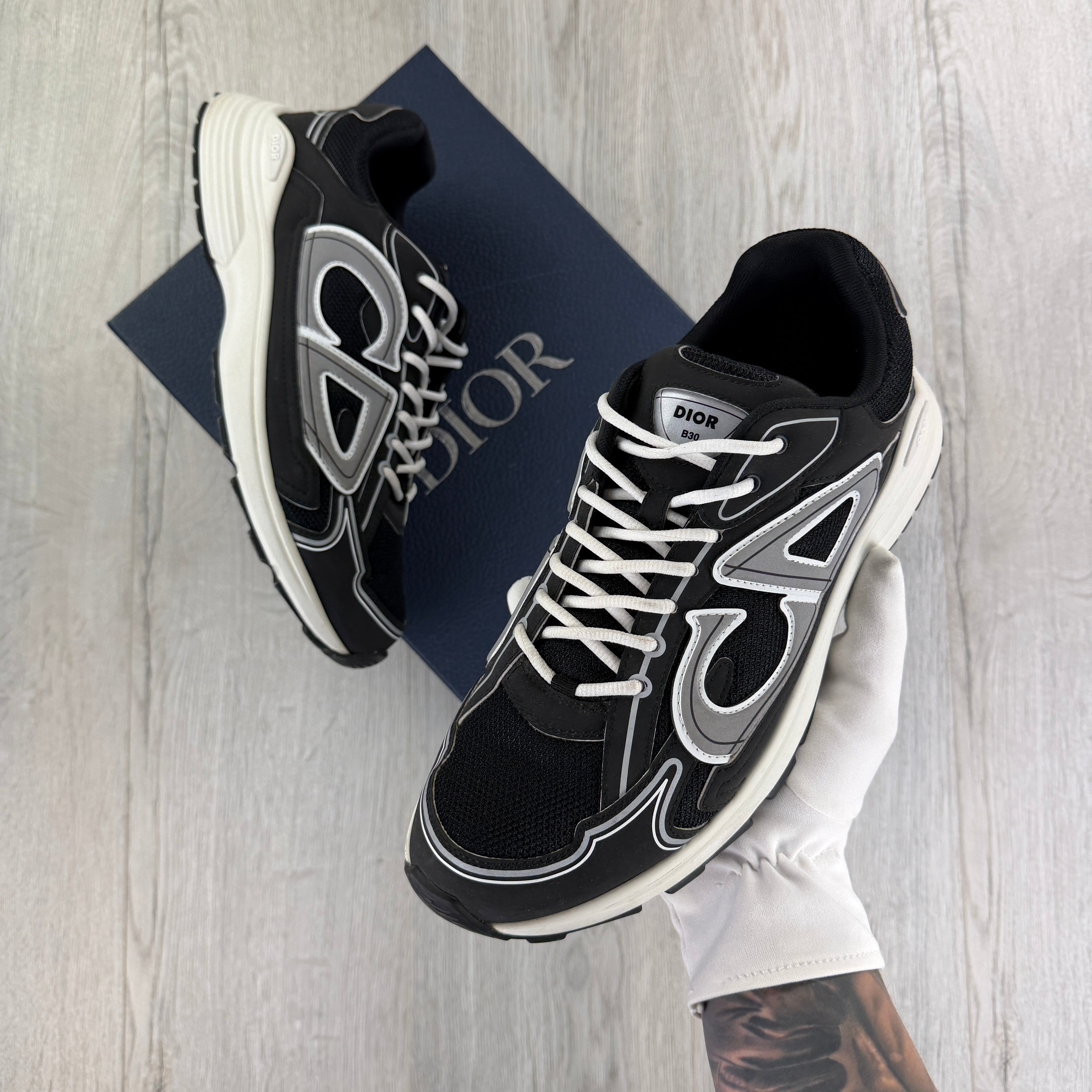 Dior B30 Men’s Black & White Trainers - 45 (Fit Uk 11)