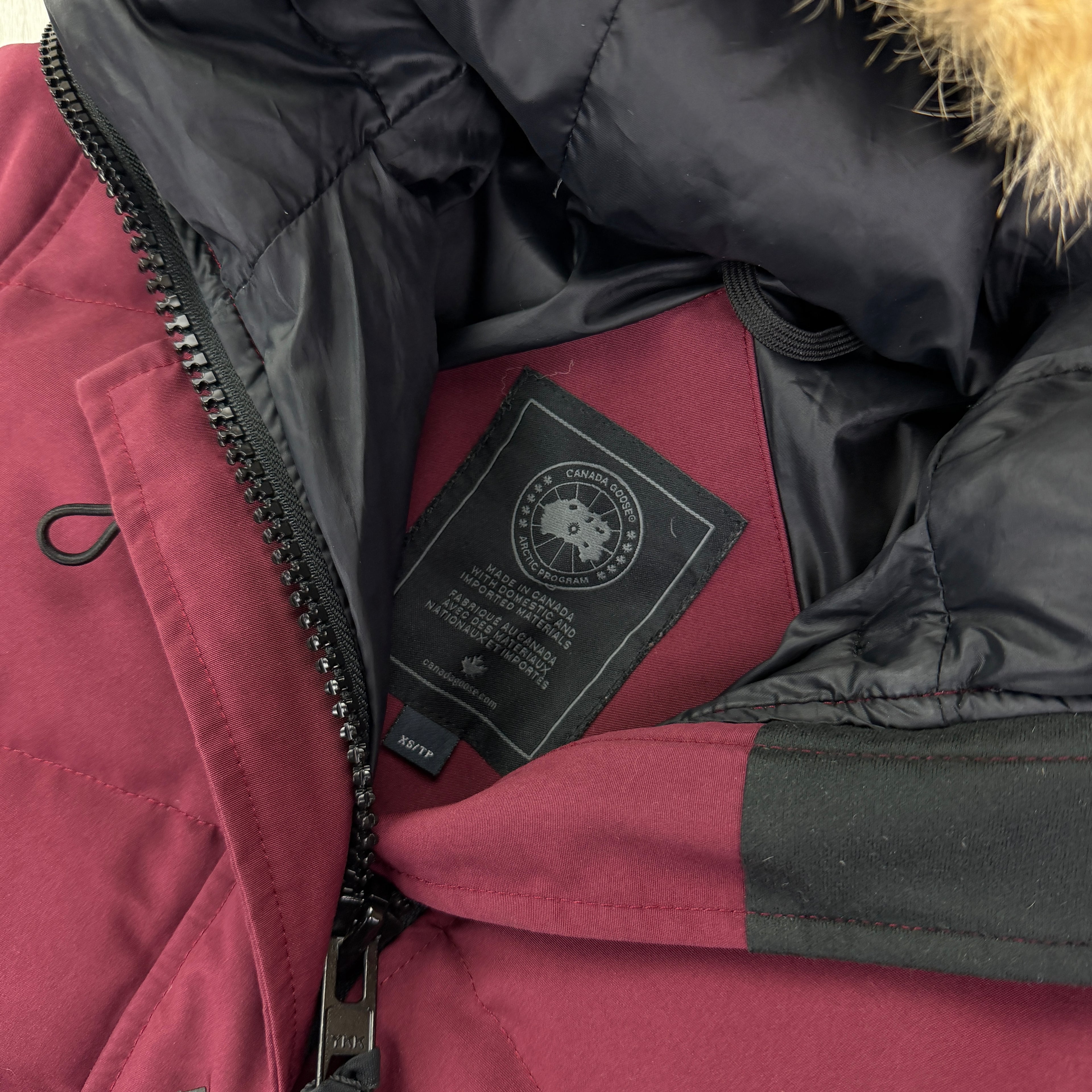 Canada Goose Women’s Loretta  Burgundy Parker Jacket - XS