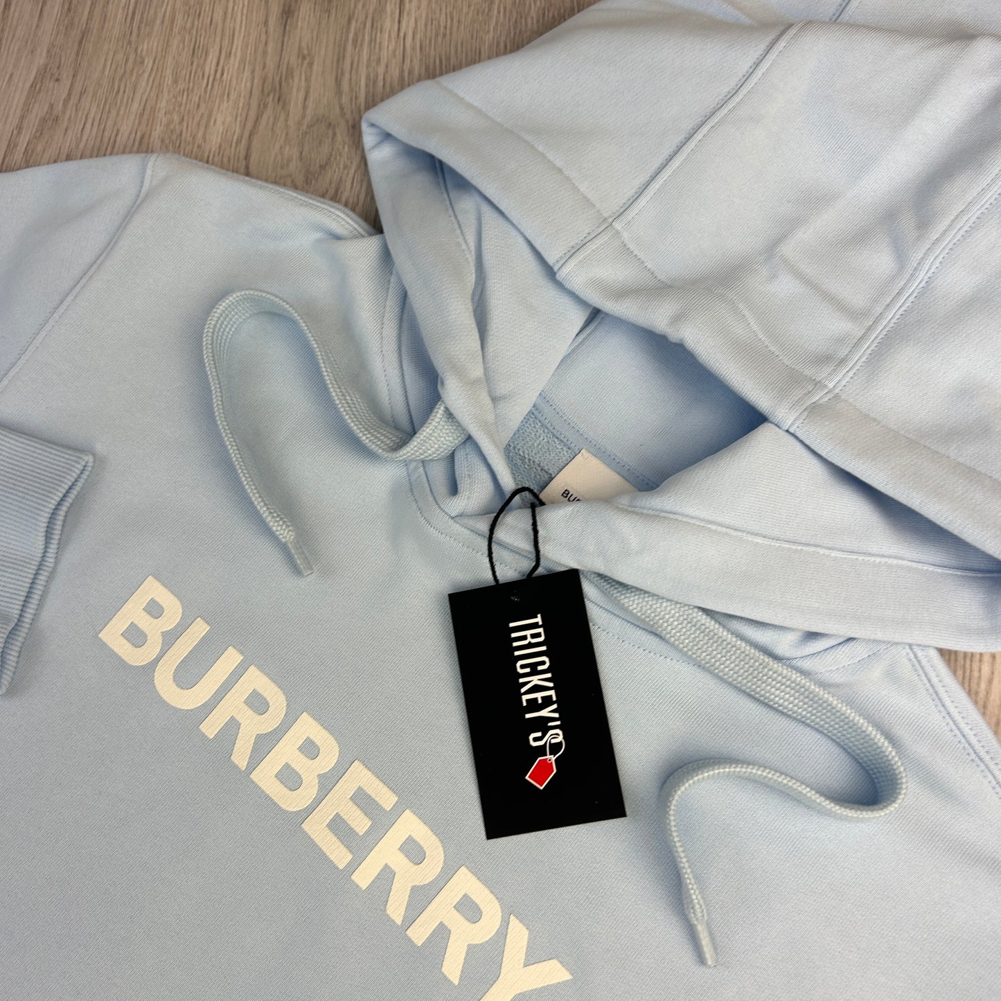 Burberry Men’s Baby Blue Pullover Hoodie