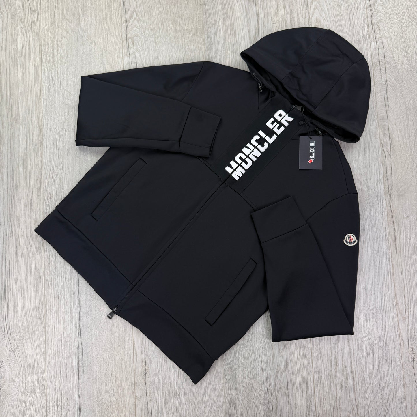 Moncler Men’s Black Zip-up Maglia Cardigan - Large Slim