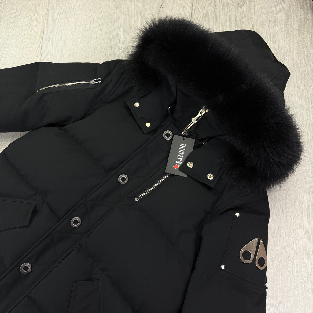 Moose Knuckles Men’s Black 3Q Parker Jacket - Small