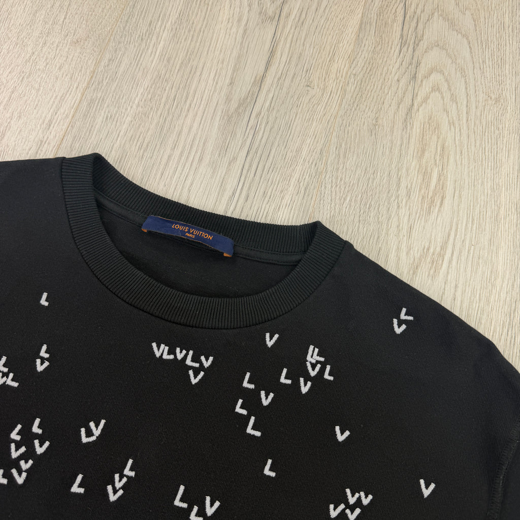 Louis Vuitton Men’s LV Spread Embroidery Black T-Shirt - Small