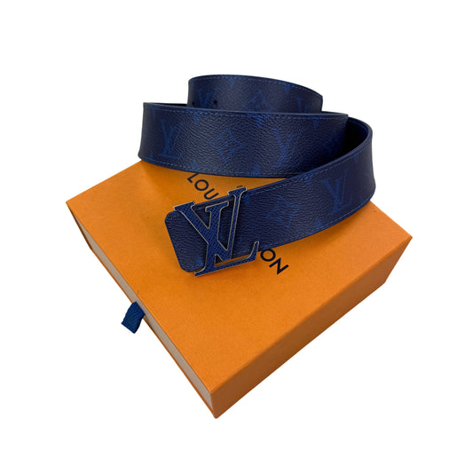 Louis Vuitton 40mm Blue Monogram Reversible Belt - 90 (Uk 30-34)