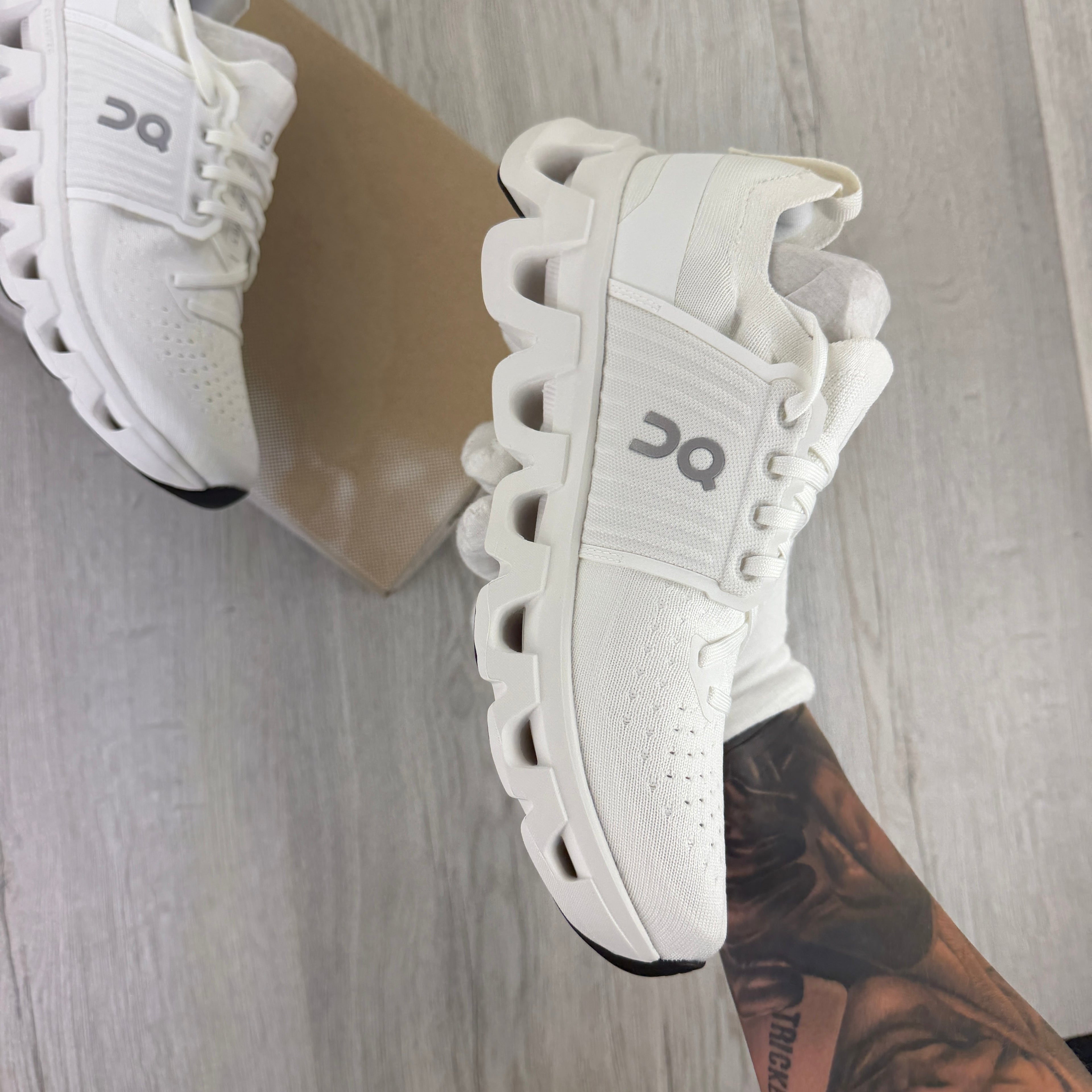 On Running Cloudswift 4 All White Trainers