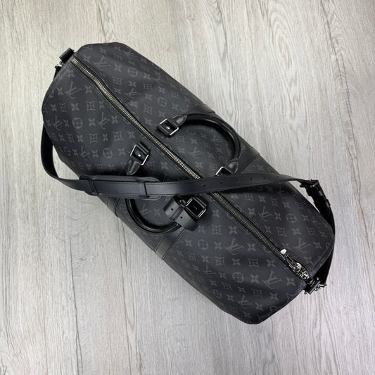 Louis Vuitton Men’s Black Monogram Keepal Bag - 55