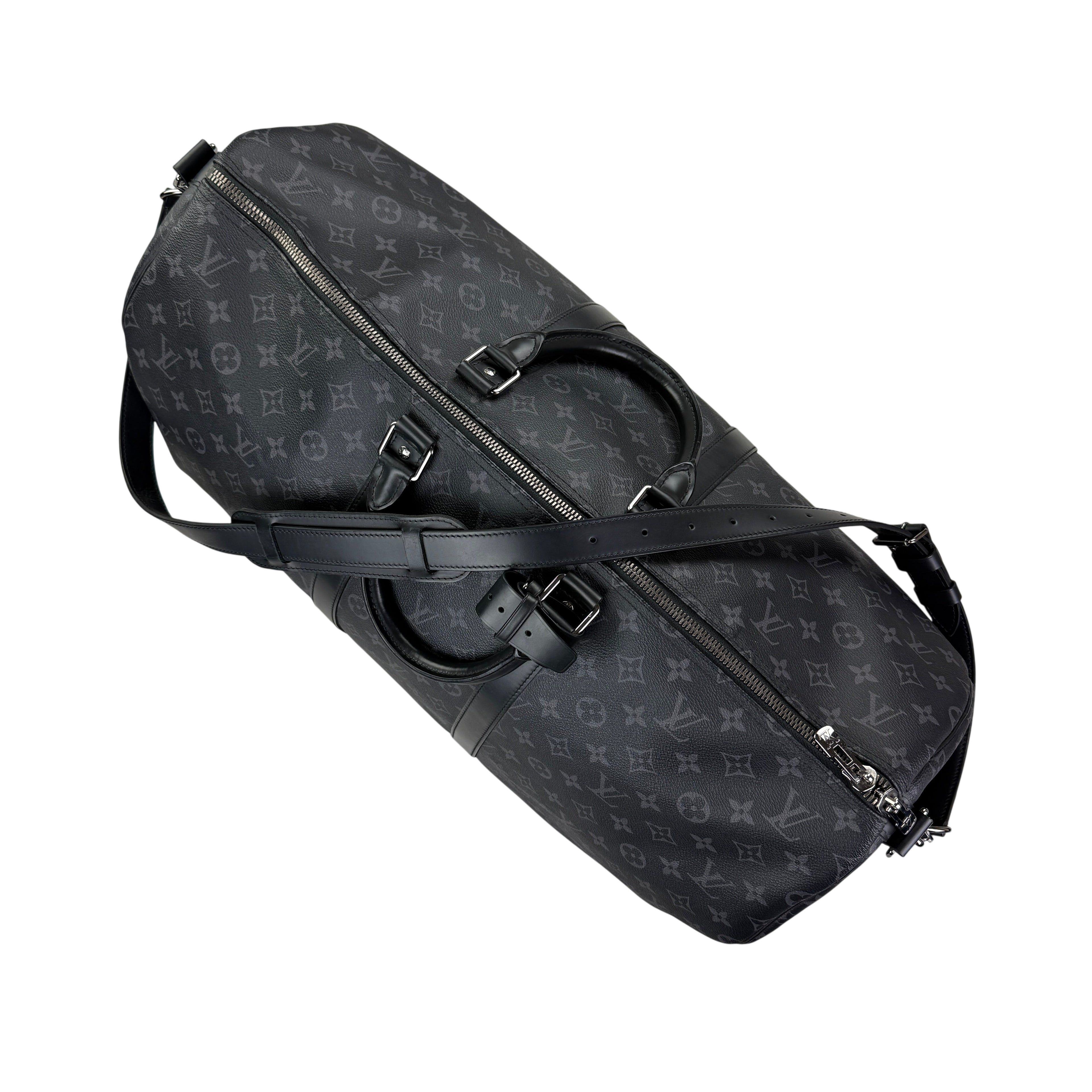 Louis Vuitton Men’s Black Monogram Keepal Bag - 55