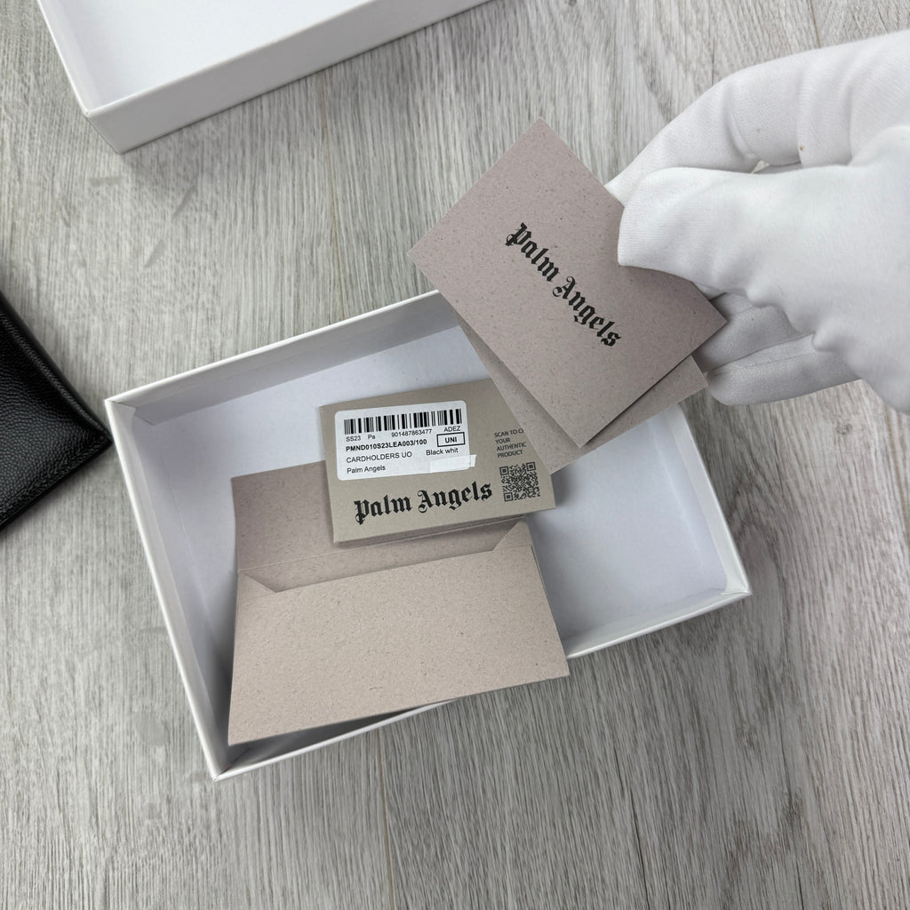 Palm Angels Black Zip-up Card Holder