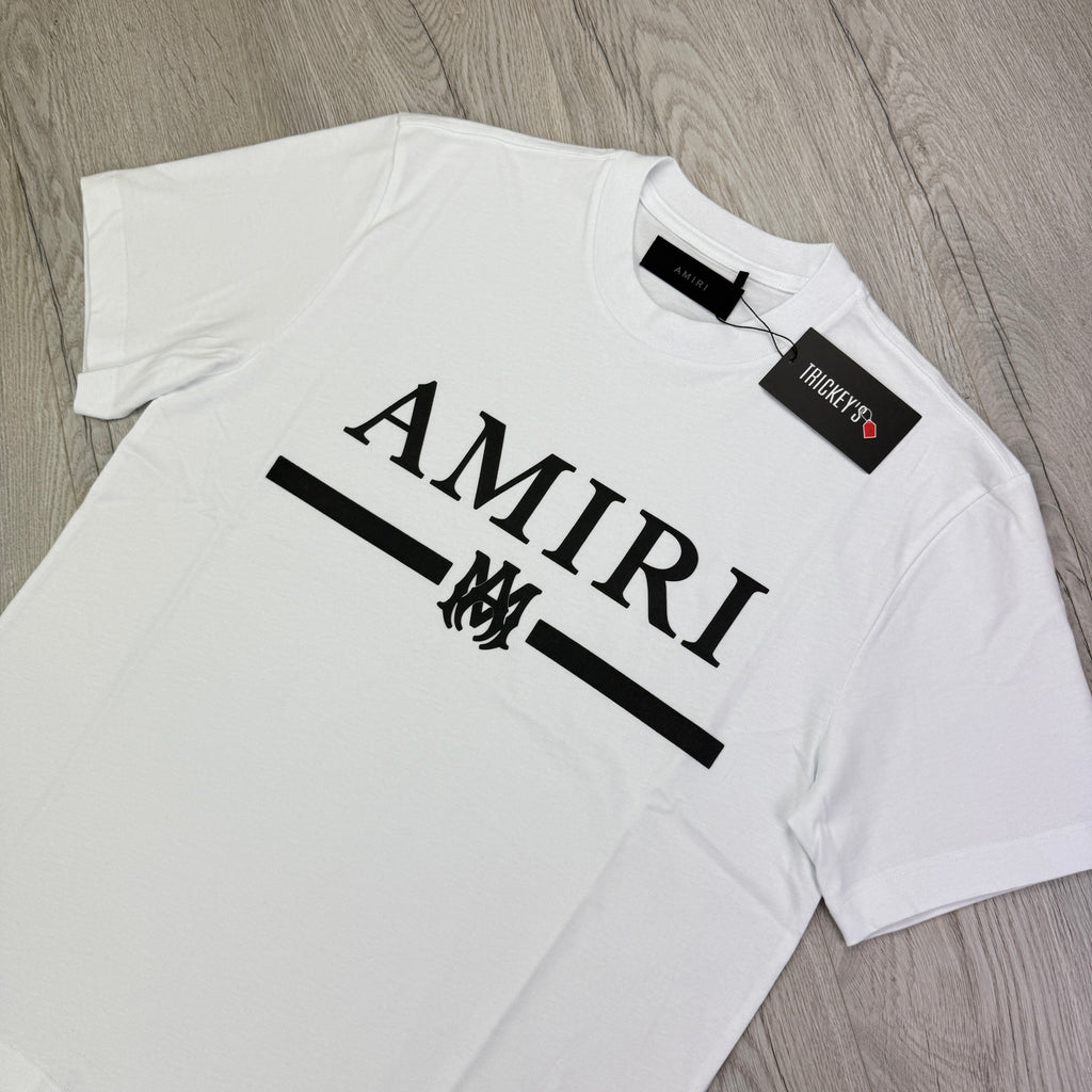 Amiri Men’s White Bar Logo T-shirt