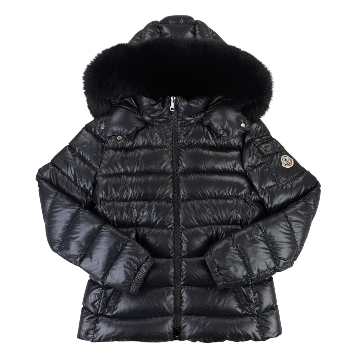 Moncler Women’s BadyFur Black Jacket With Black Fur - Size 1