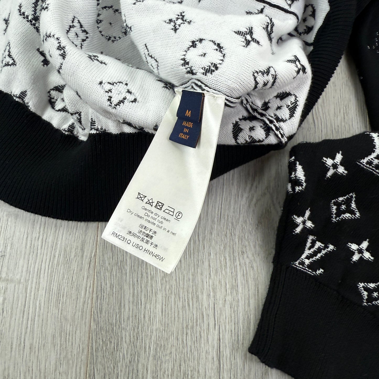 Louis Vuitton Men’s Black Monogram Gradient Pullover Hoodie - Medium