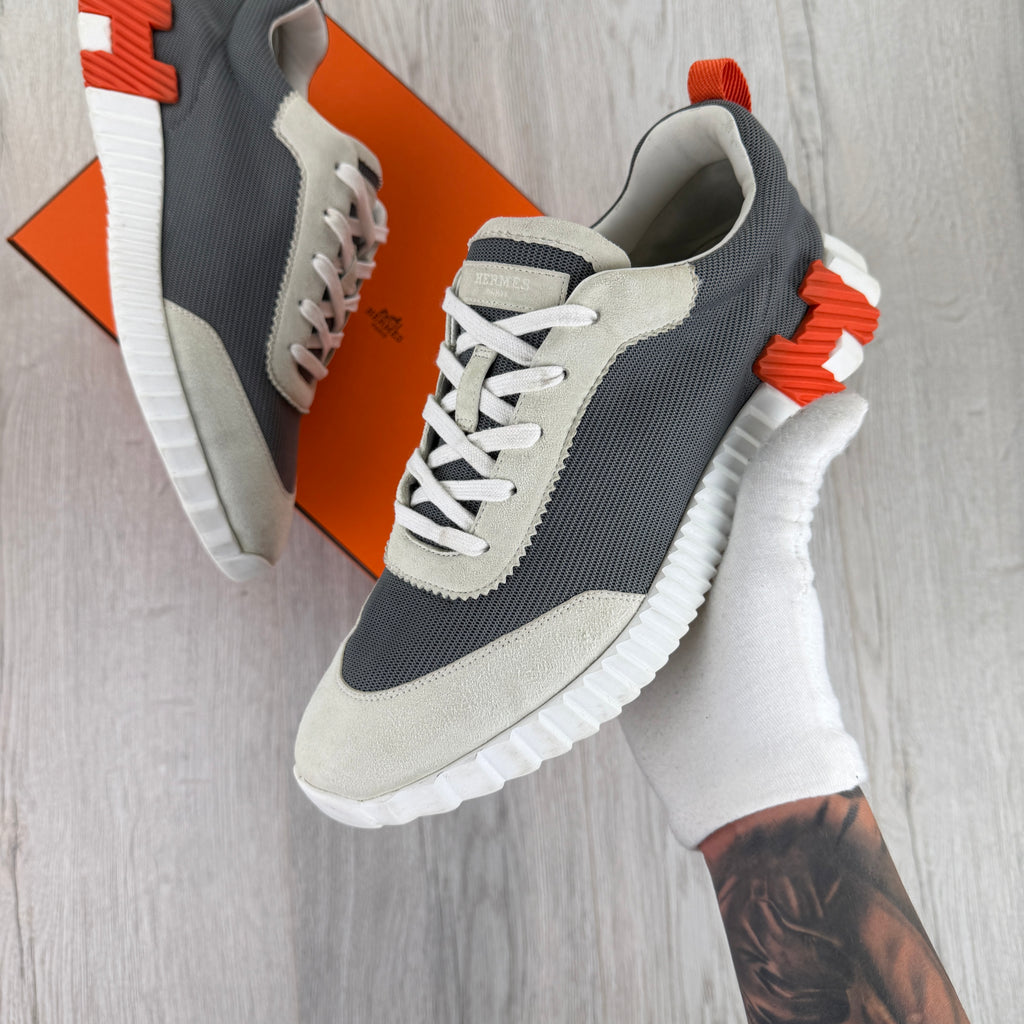 Hermes Men’s Beige Bouncing Sneakers - 43 (Uk 9)