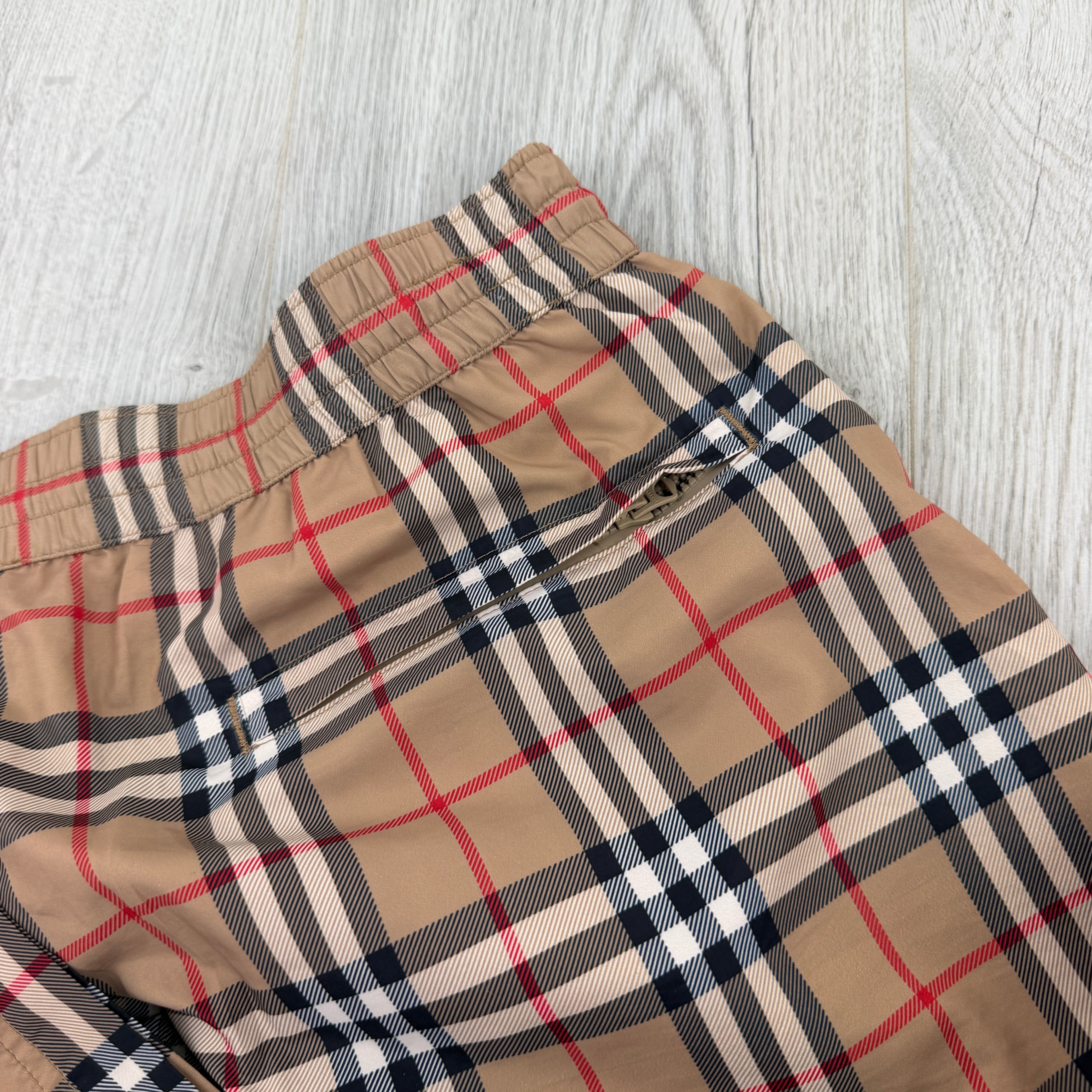 Burberry Men’s Check Short Swim Shorts - Large