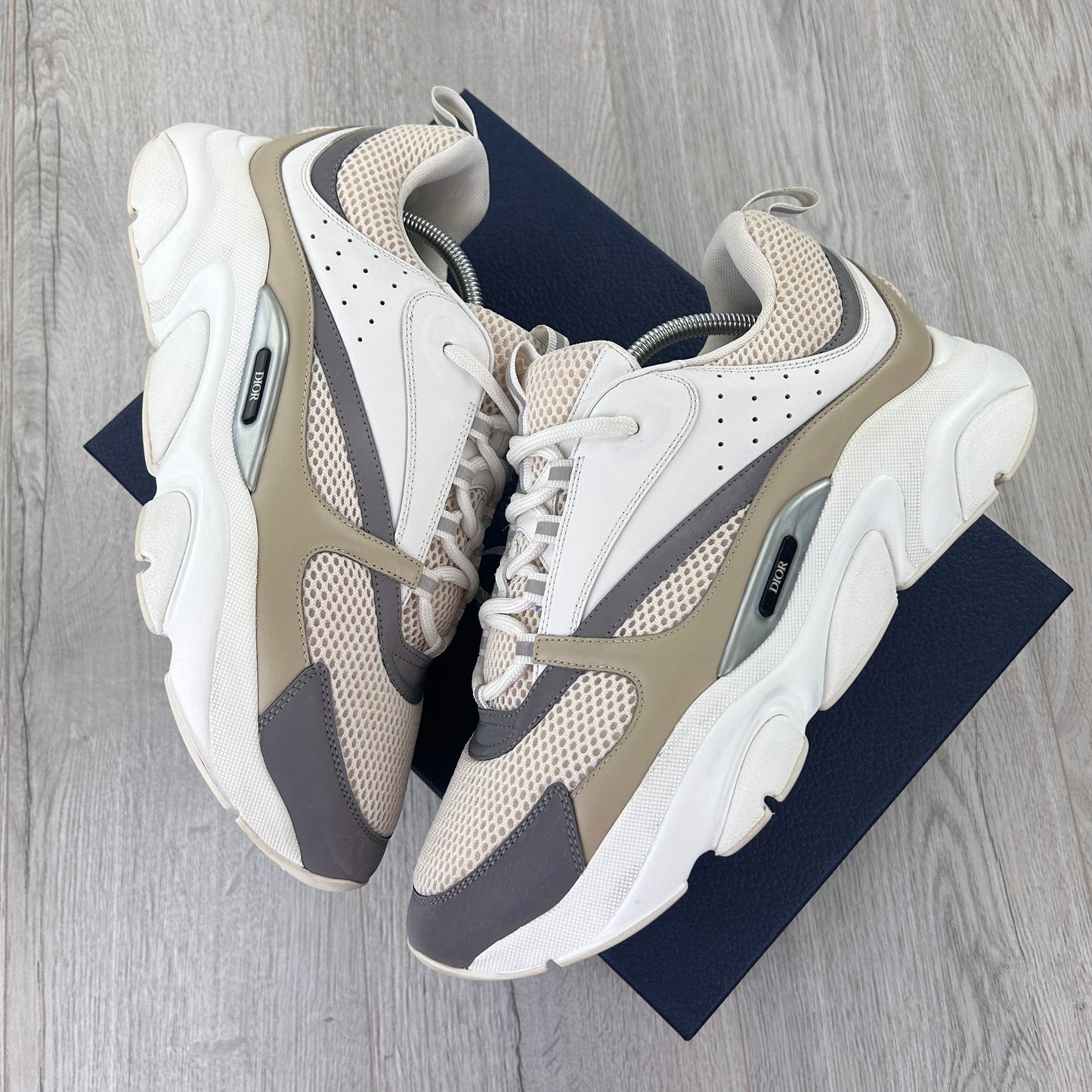 Dior B22 Men’s Cream Beige White Trainers - 43 (Uk 8/8.5)
