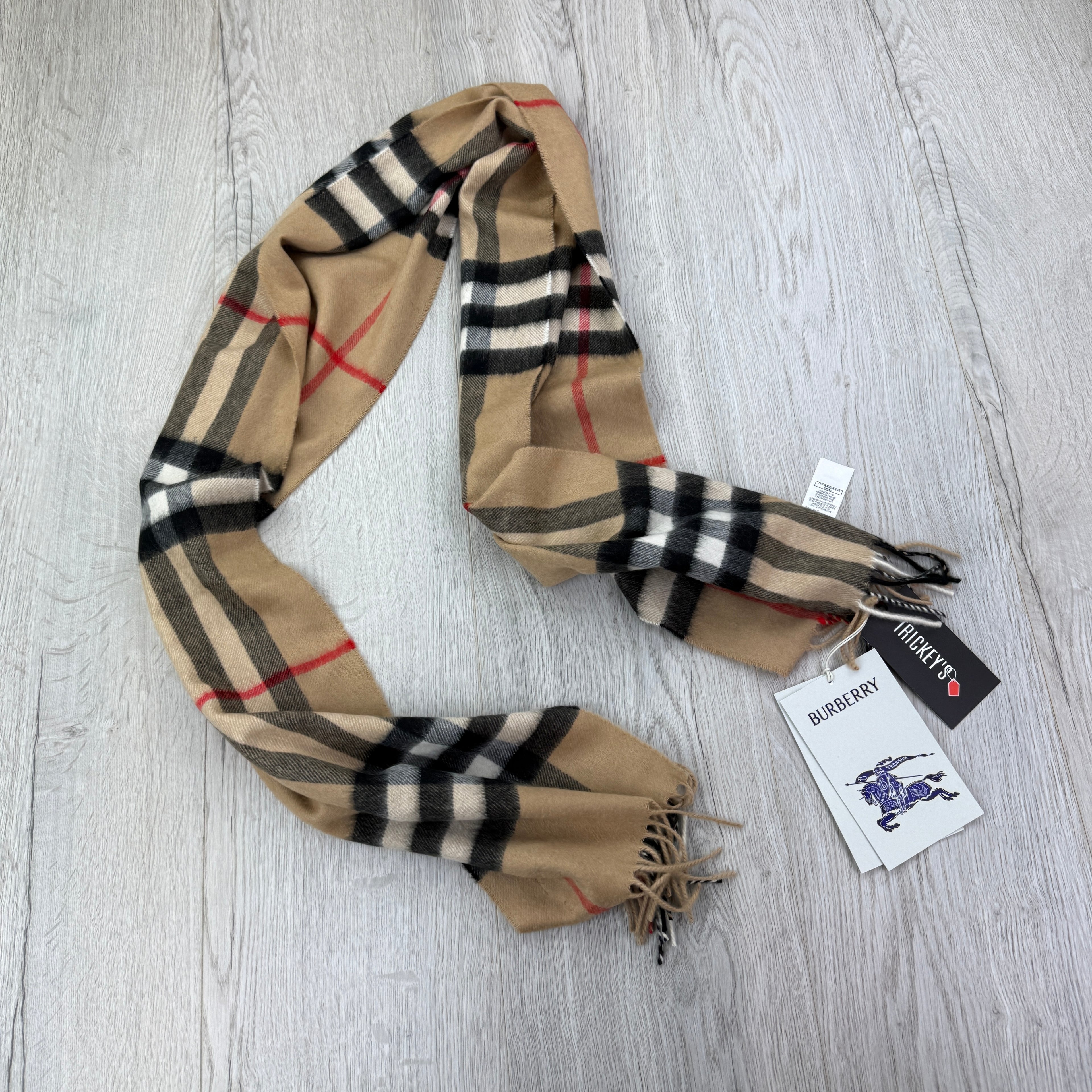 Burberry Men’s Classic Check Cashmere Scarf