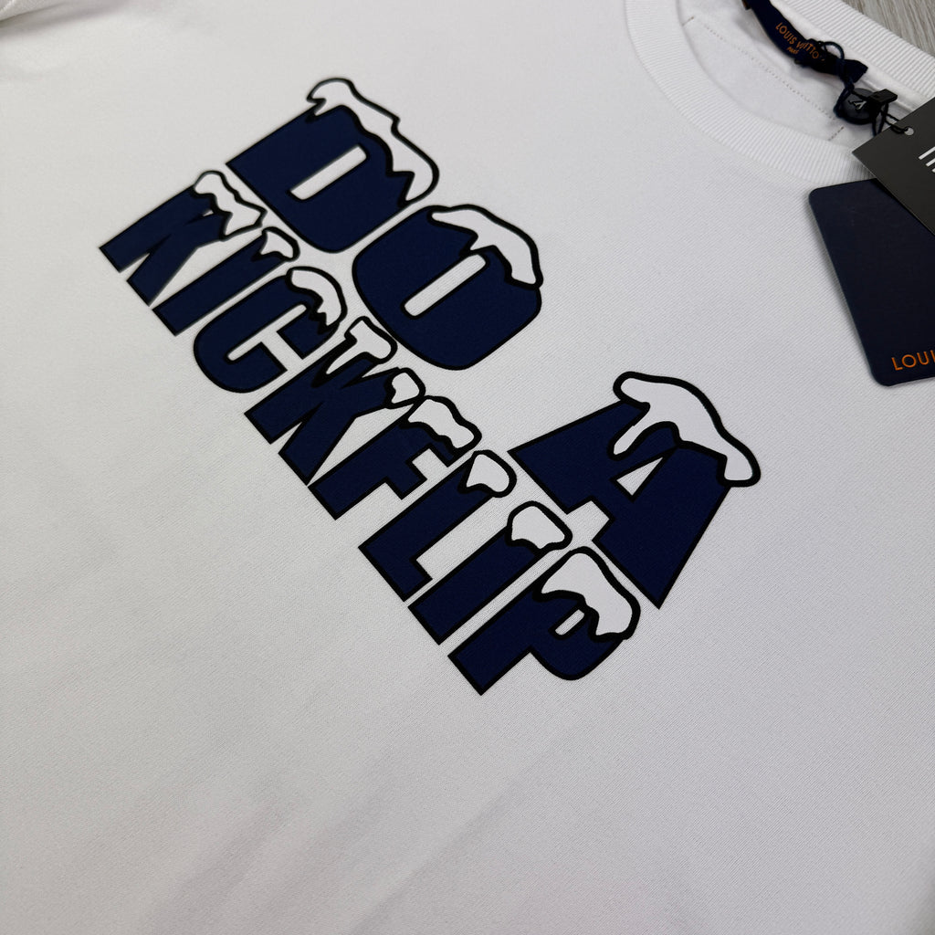 Louis Vuitton ‘Do a kickflip’ White T-shirt - Large