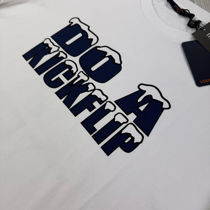 Louis Vuitton ‘Do a kickflip’ White T-shirt - Large