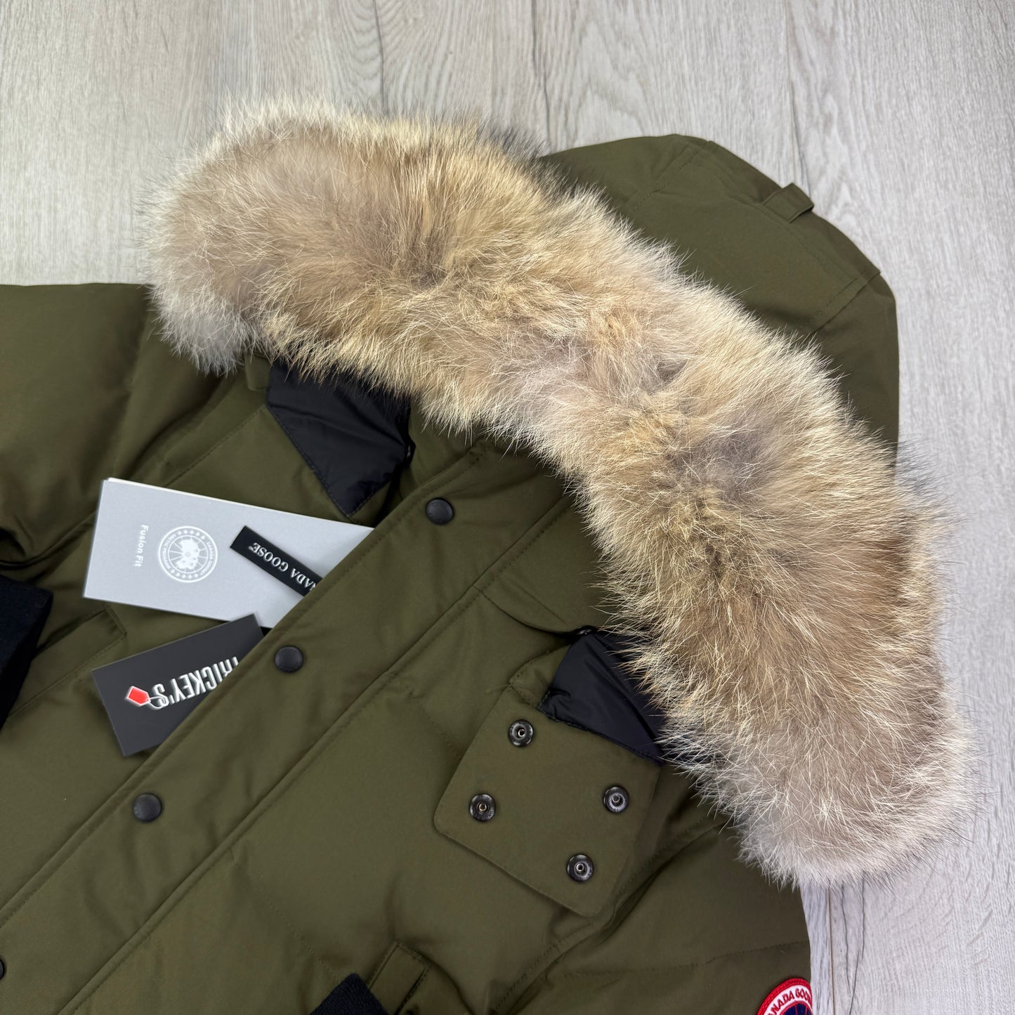 Canada Goose Men’s Khaki Green Wyndham Parker Jacket - Small Fusion