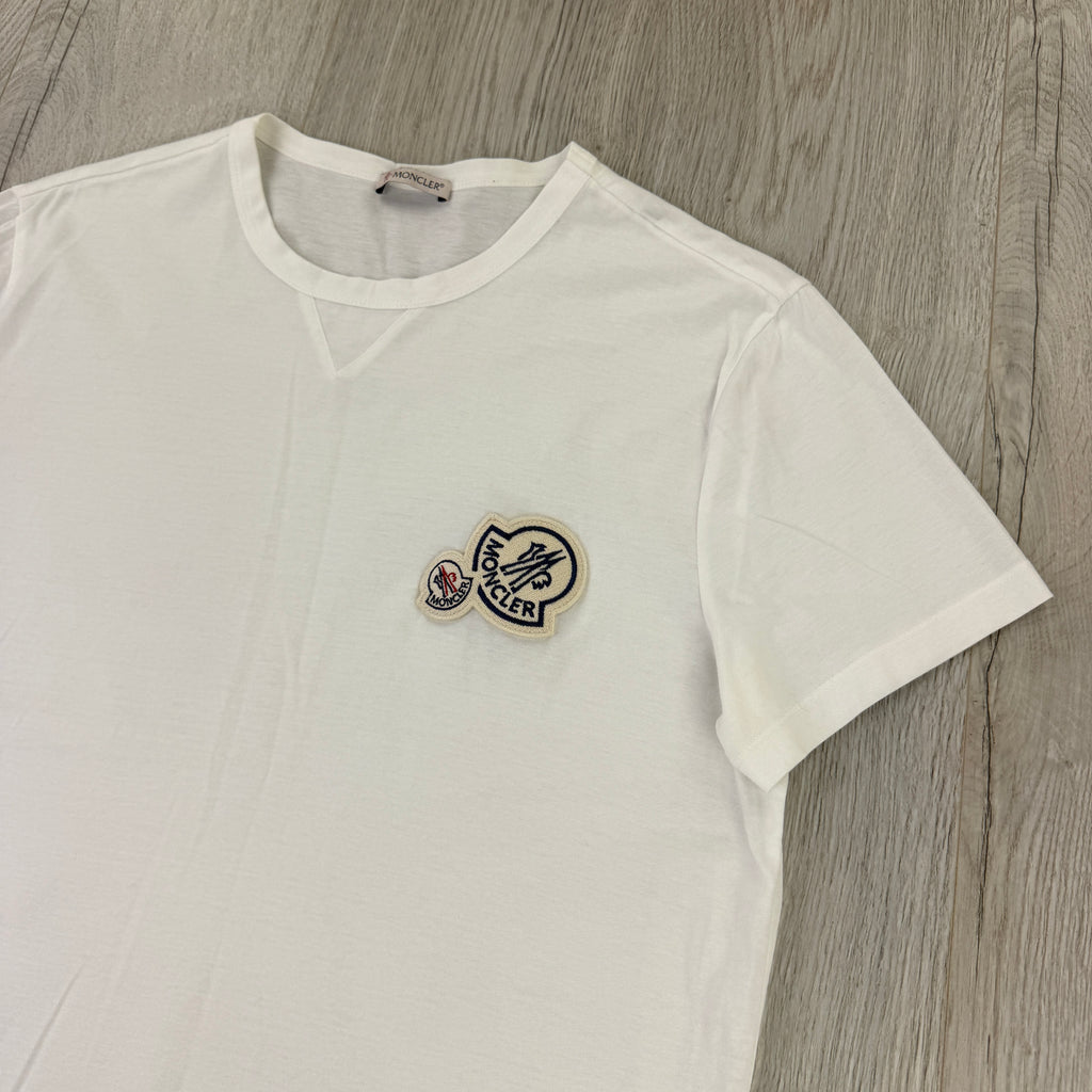Moncler Men’s Double Logo White T-shirt