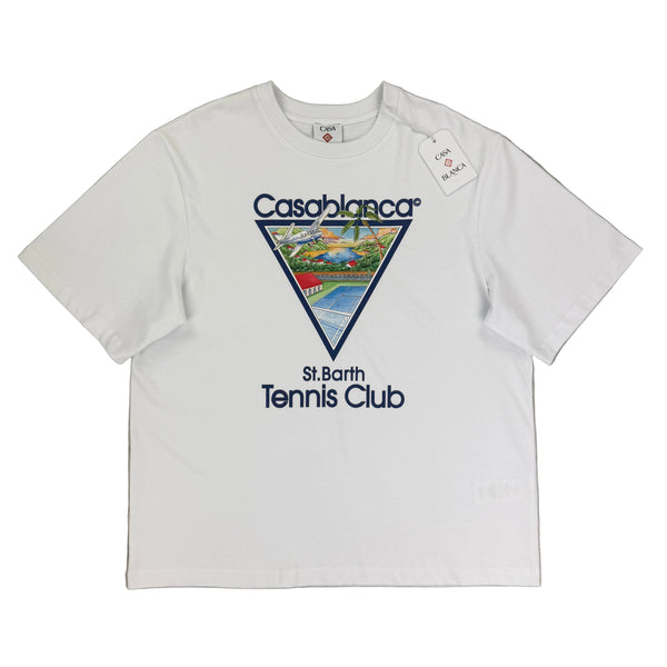 Casablanca Men’s White T-shirt - Large Oversized