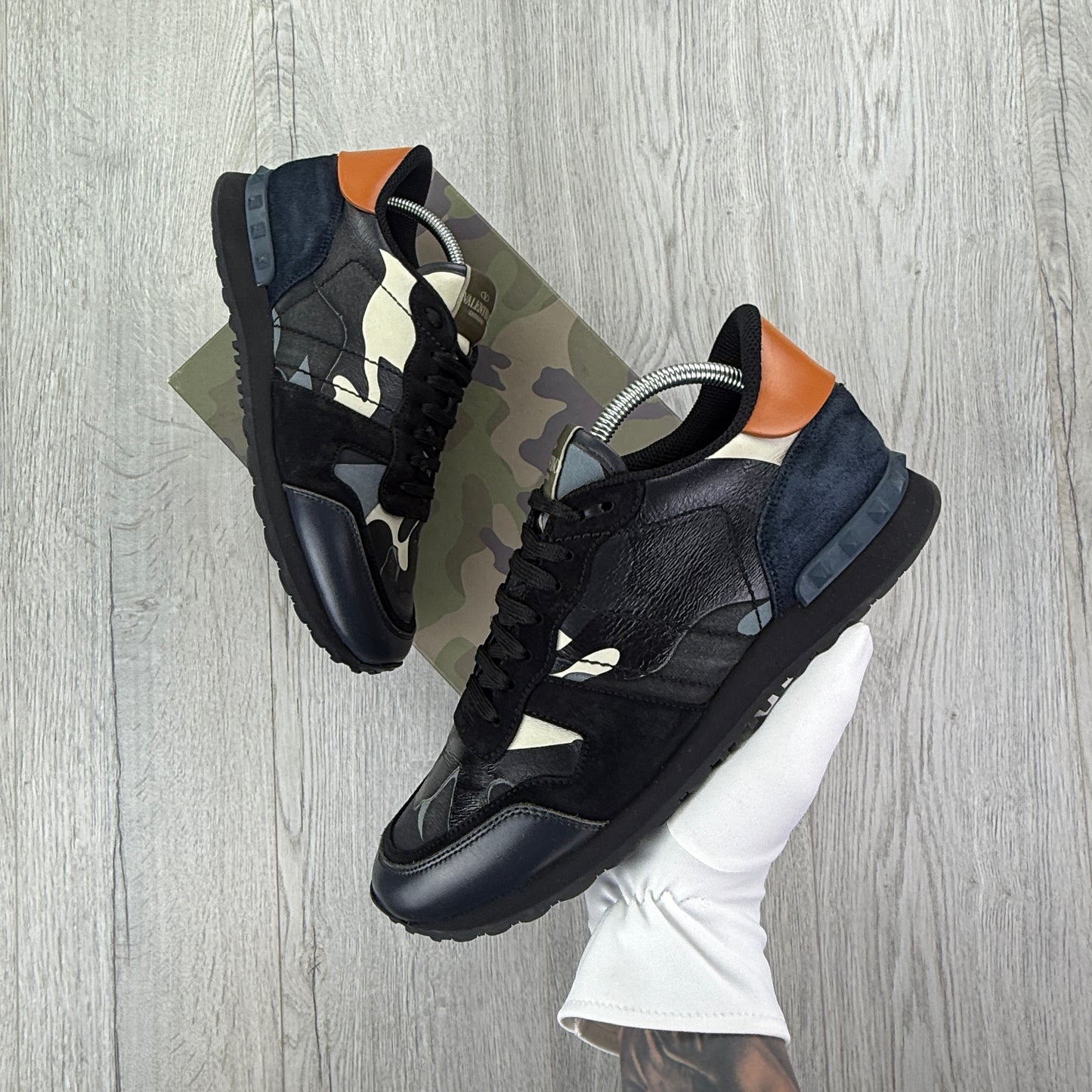 Valentino Men’s Camo Rockrunner Trainers - Uk 8