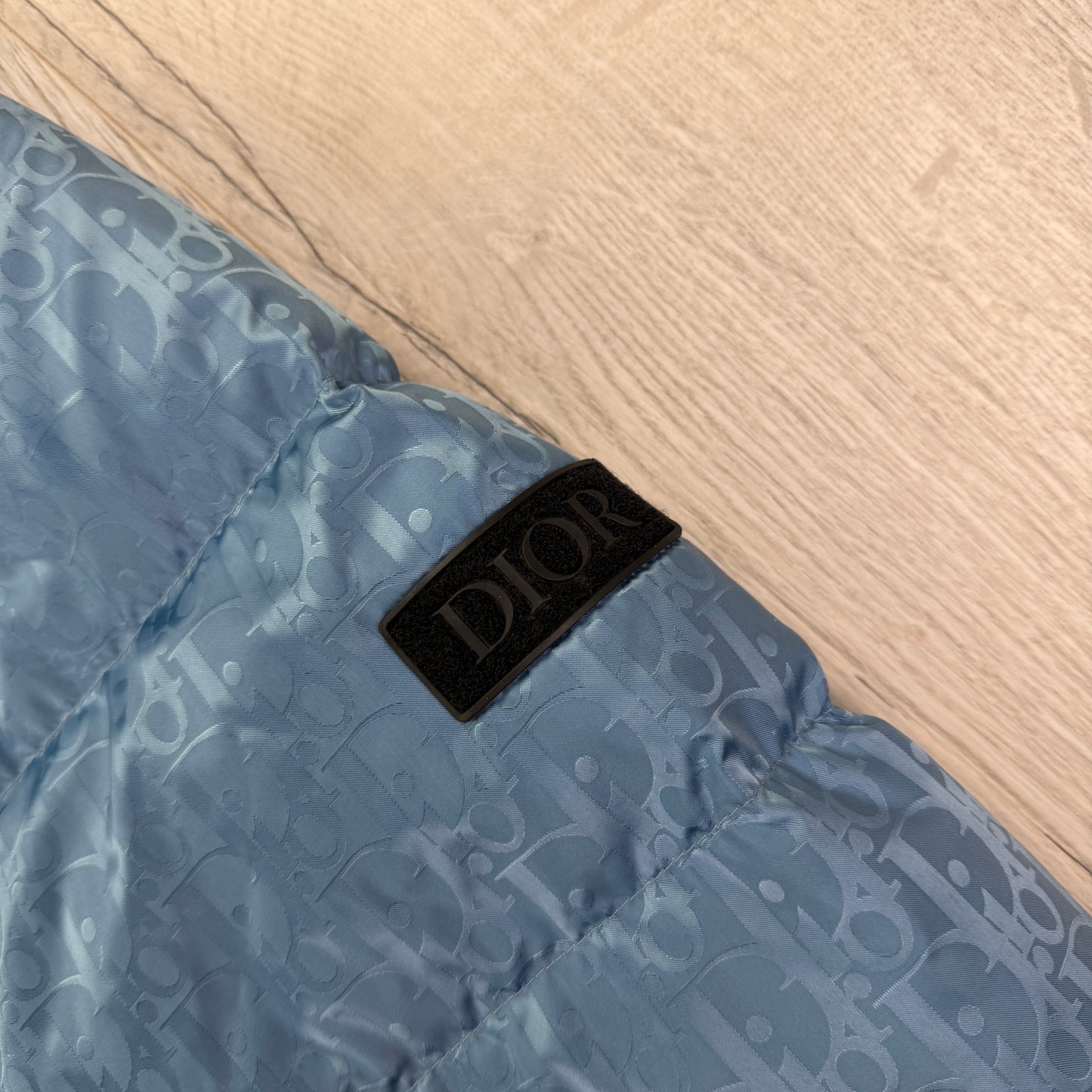 Dior Men’s Baby Blue Zip-up Oblique Down Jacket - 46