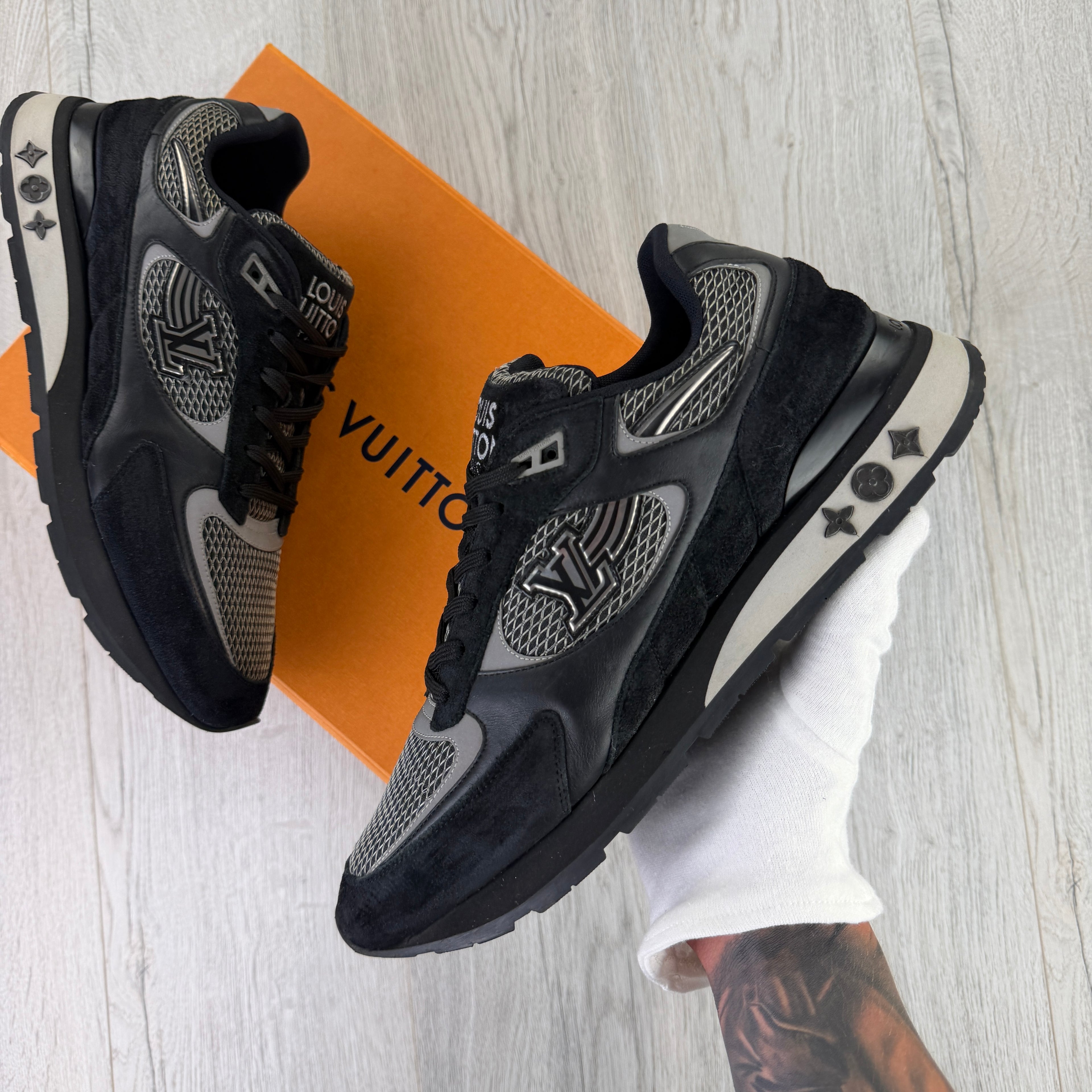 Louis Vuitton Men’s Black Run Away Trainers - Uk 10 (Fit Uk 10.5)