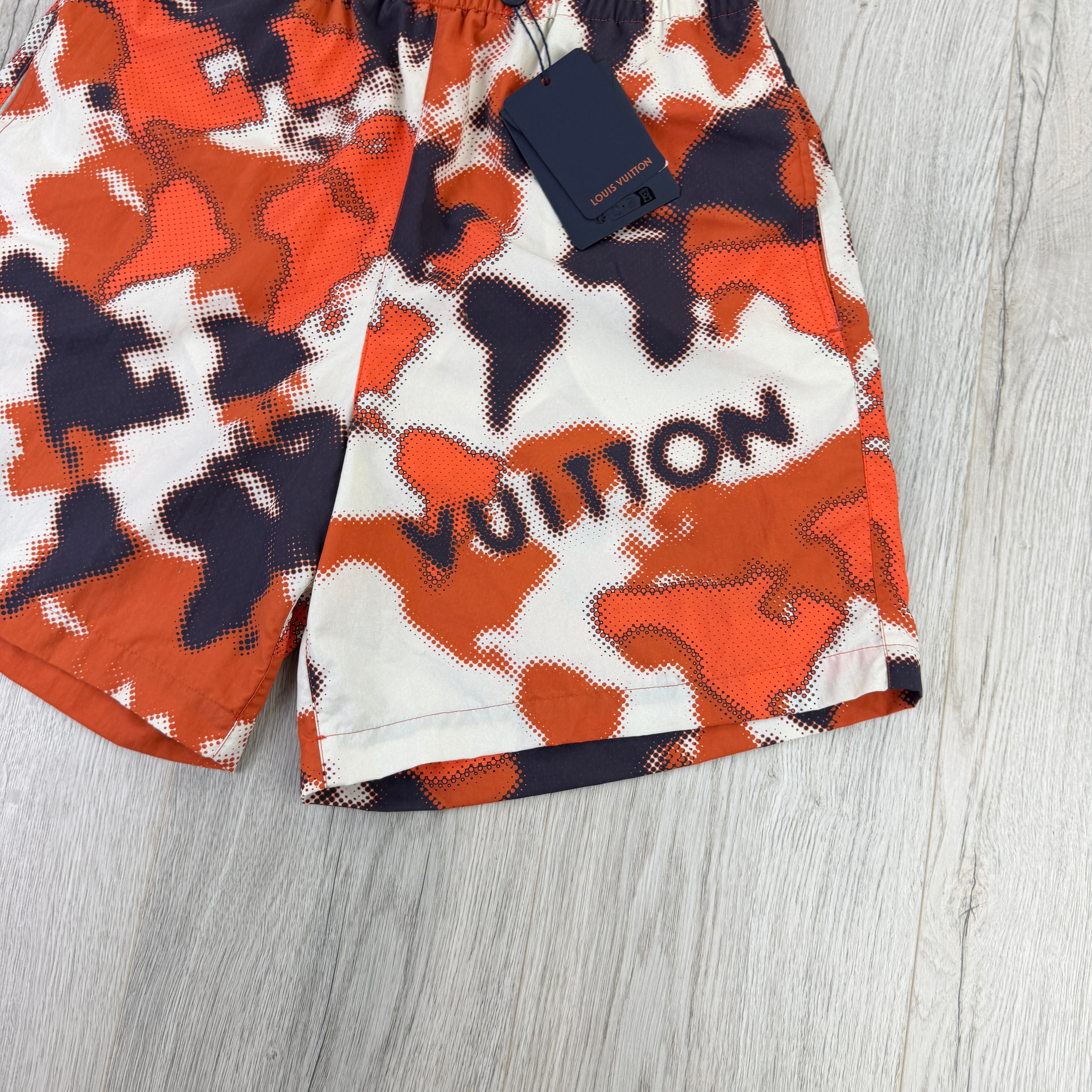 Louis Vuitton Men’s Orange Camo Swim Shorts - XS/Small