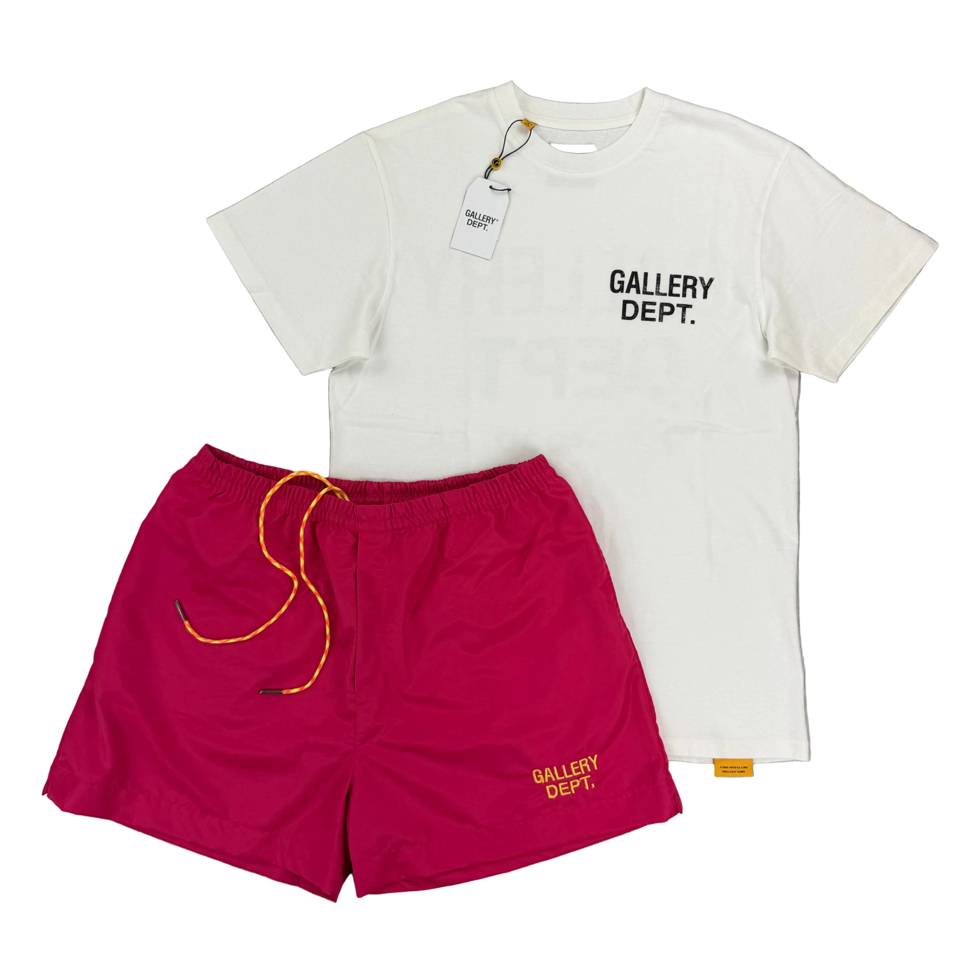 Gallery Dept Men’s White T-shirt & Shorts Set